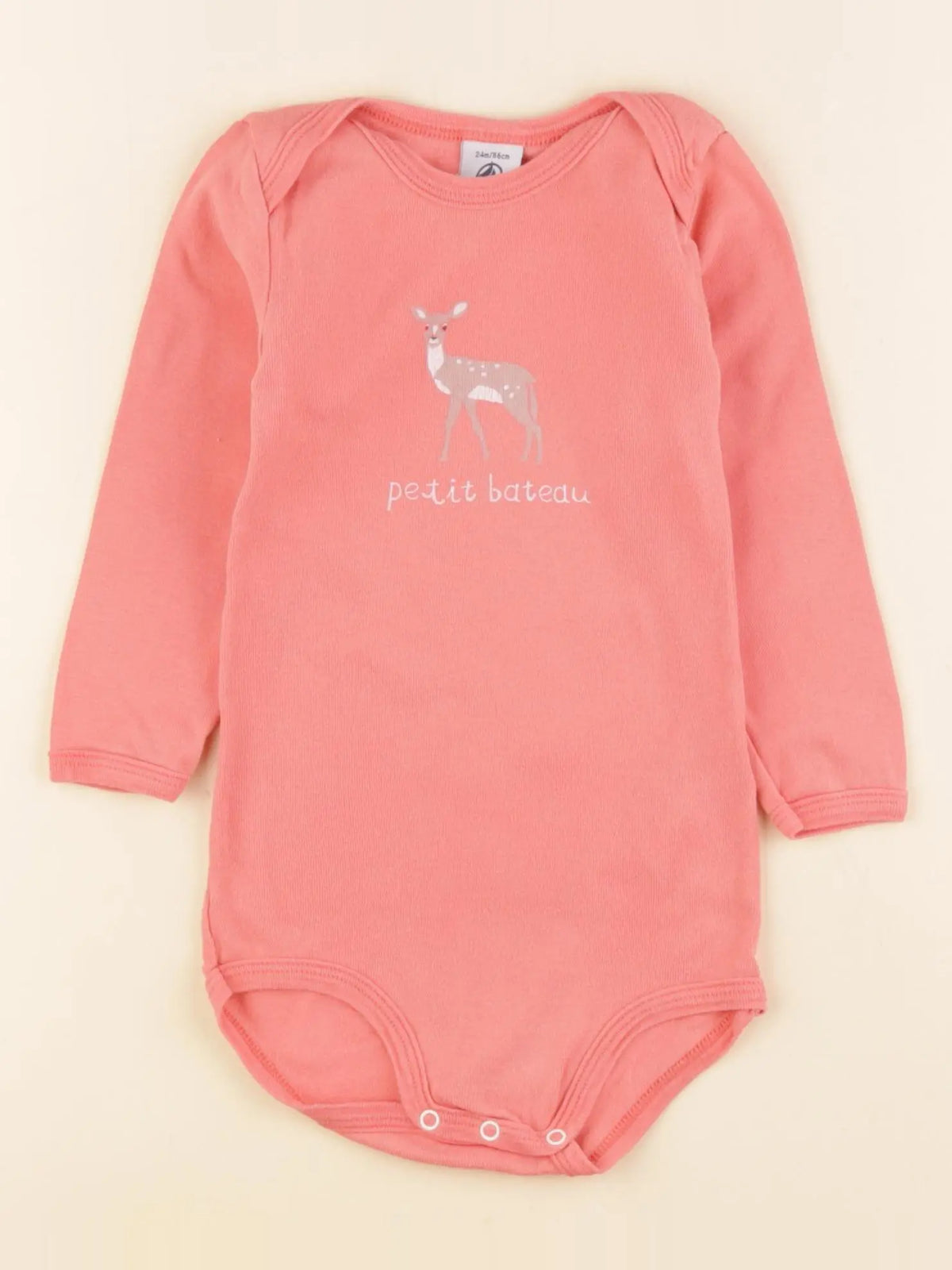 Petit Bateau - body rose - 24 mois