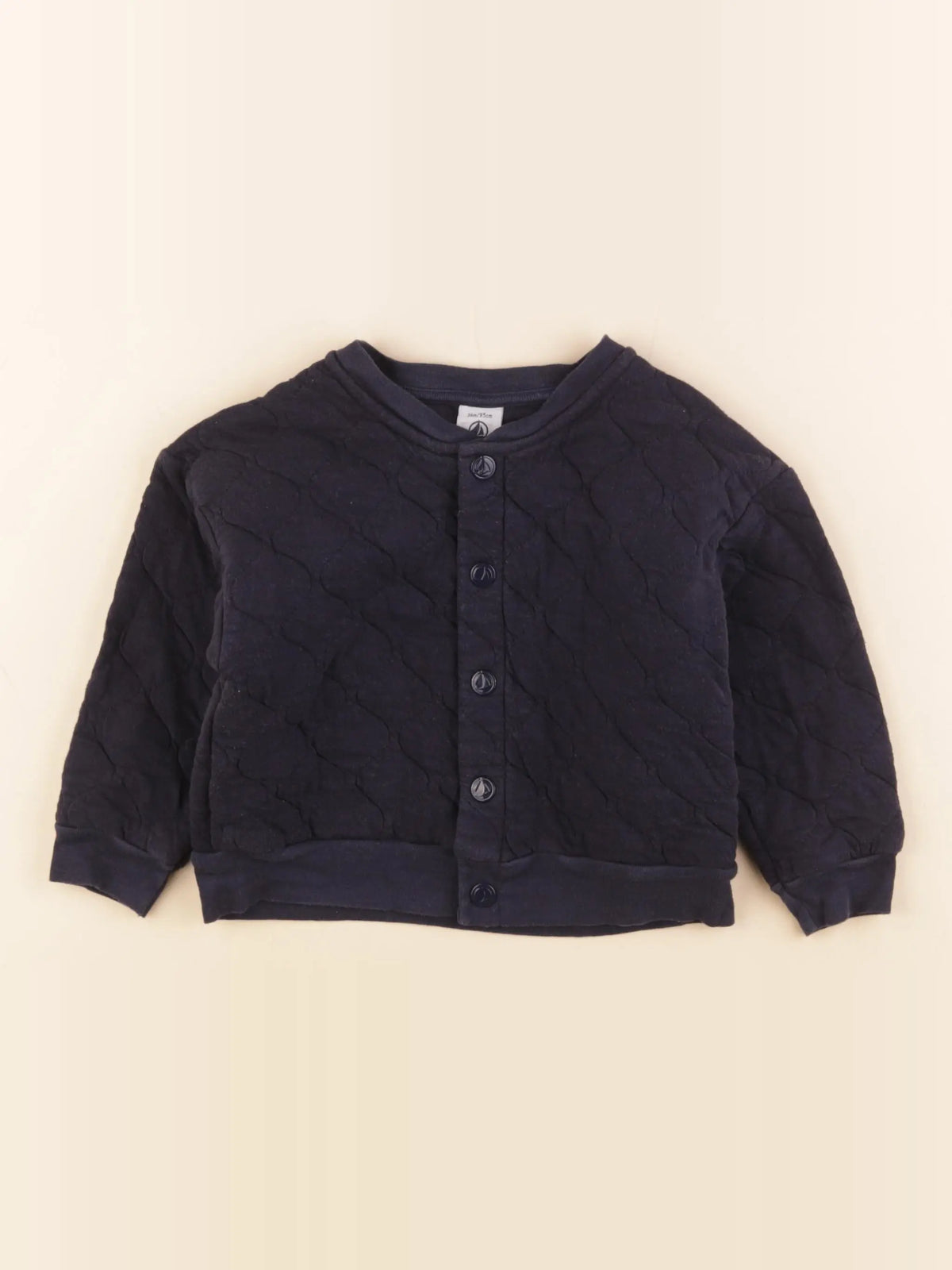 Petit Bateau - sweat bleu - 24 mois