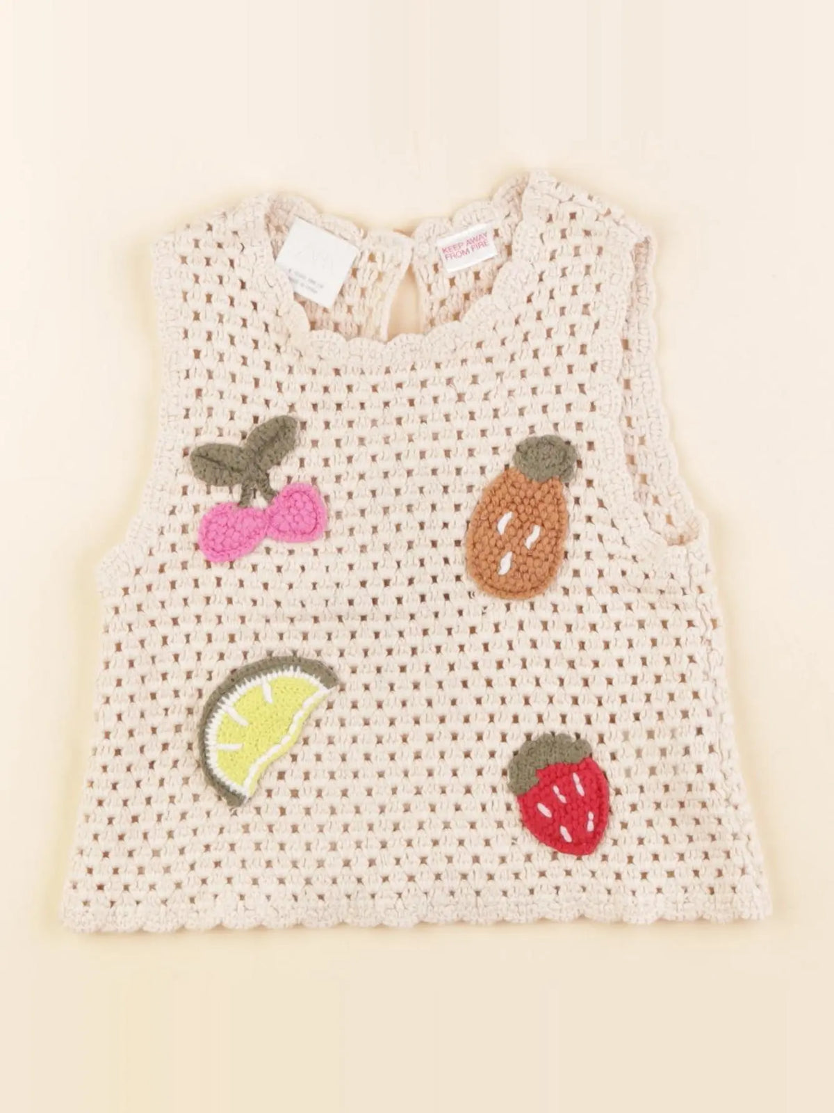 Zara - débardeur beige - 4 ans