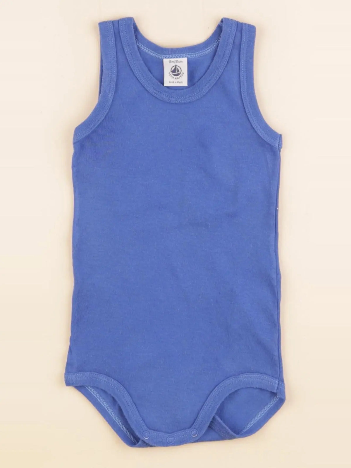 Petit Bateau - body bleu - 18 mois
