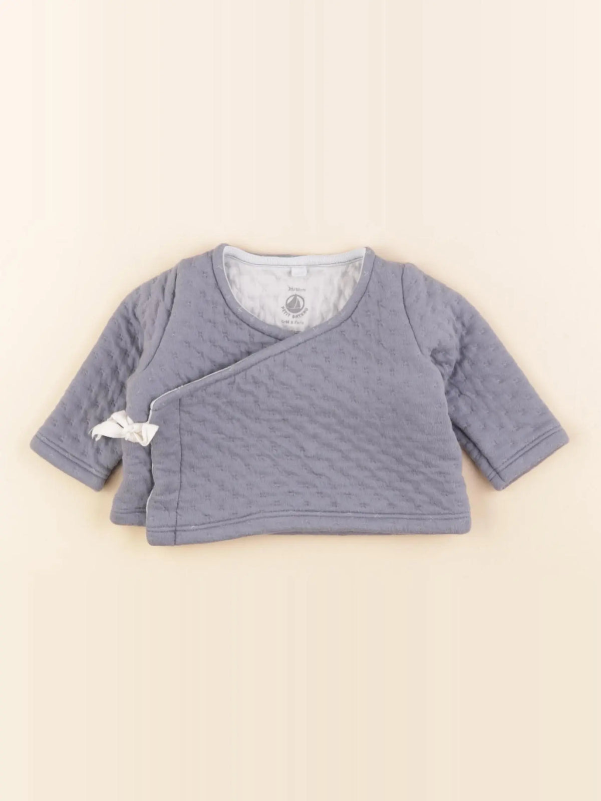 Petit Bateau - sweat bleu - 3 mois