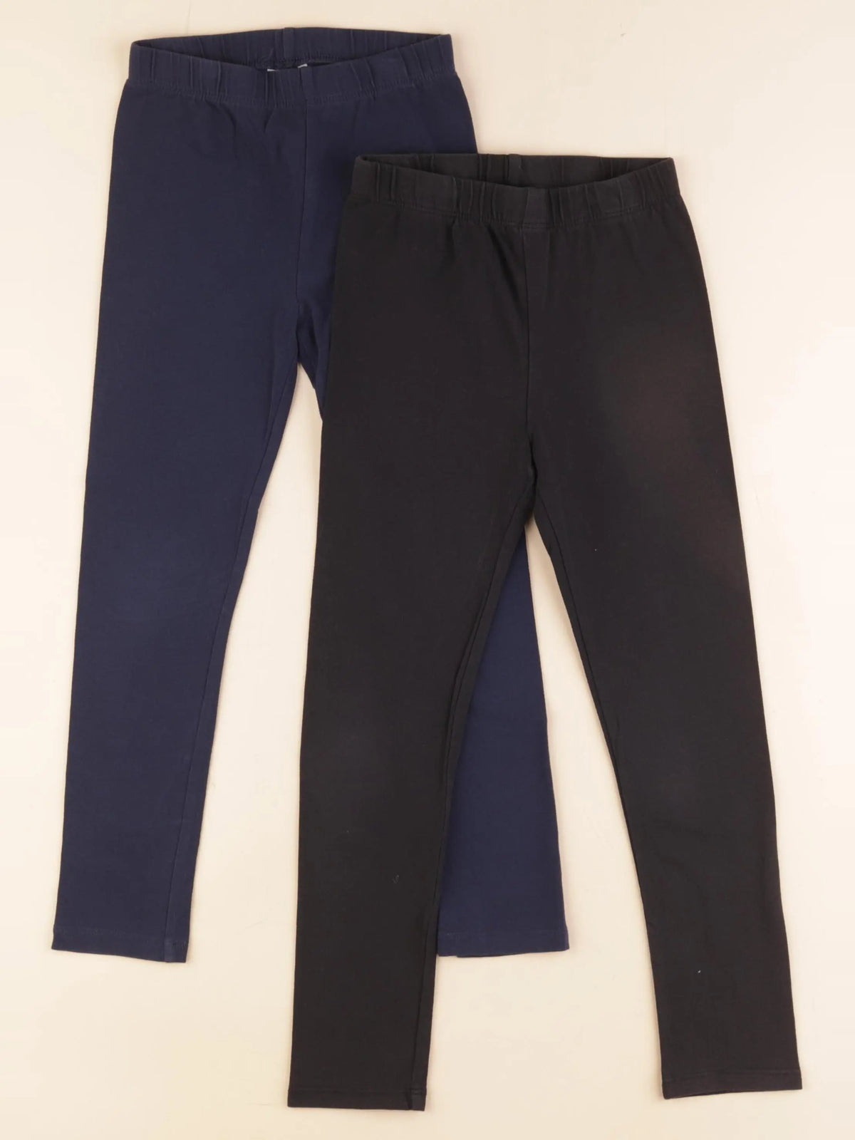 Tape à l'oeil - lot de 2 leggings bleu, noir - 6 ans
