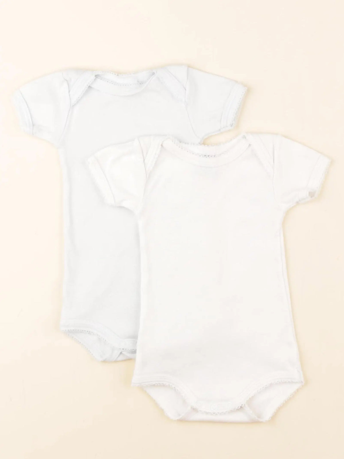 Petit Bateau - lot de 2 bodies en coton blanc, bleu - 3 mois