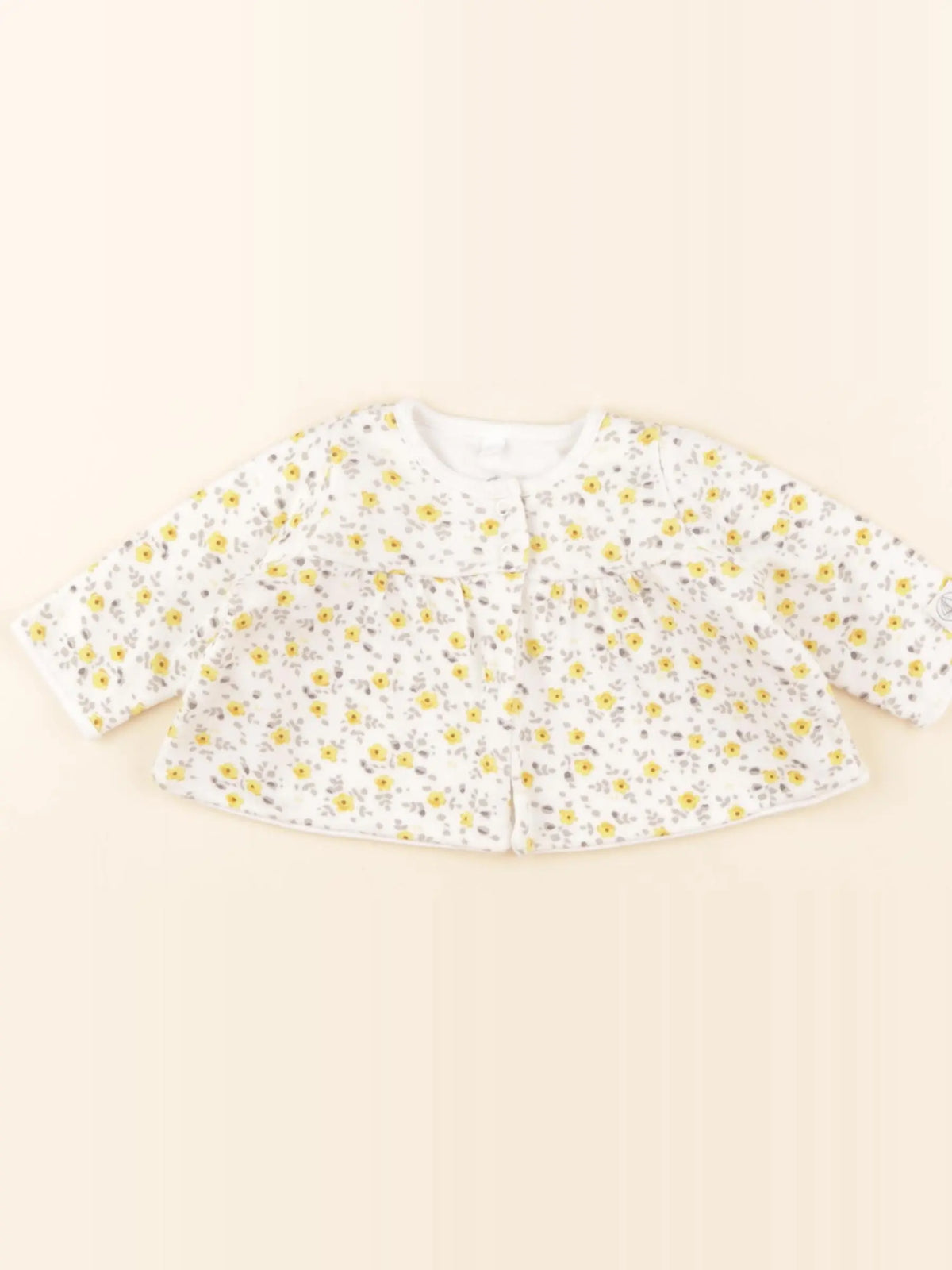 Petit Bateau - sweat blanc - 3 mois