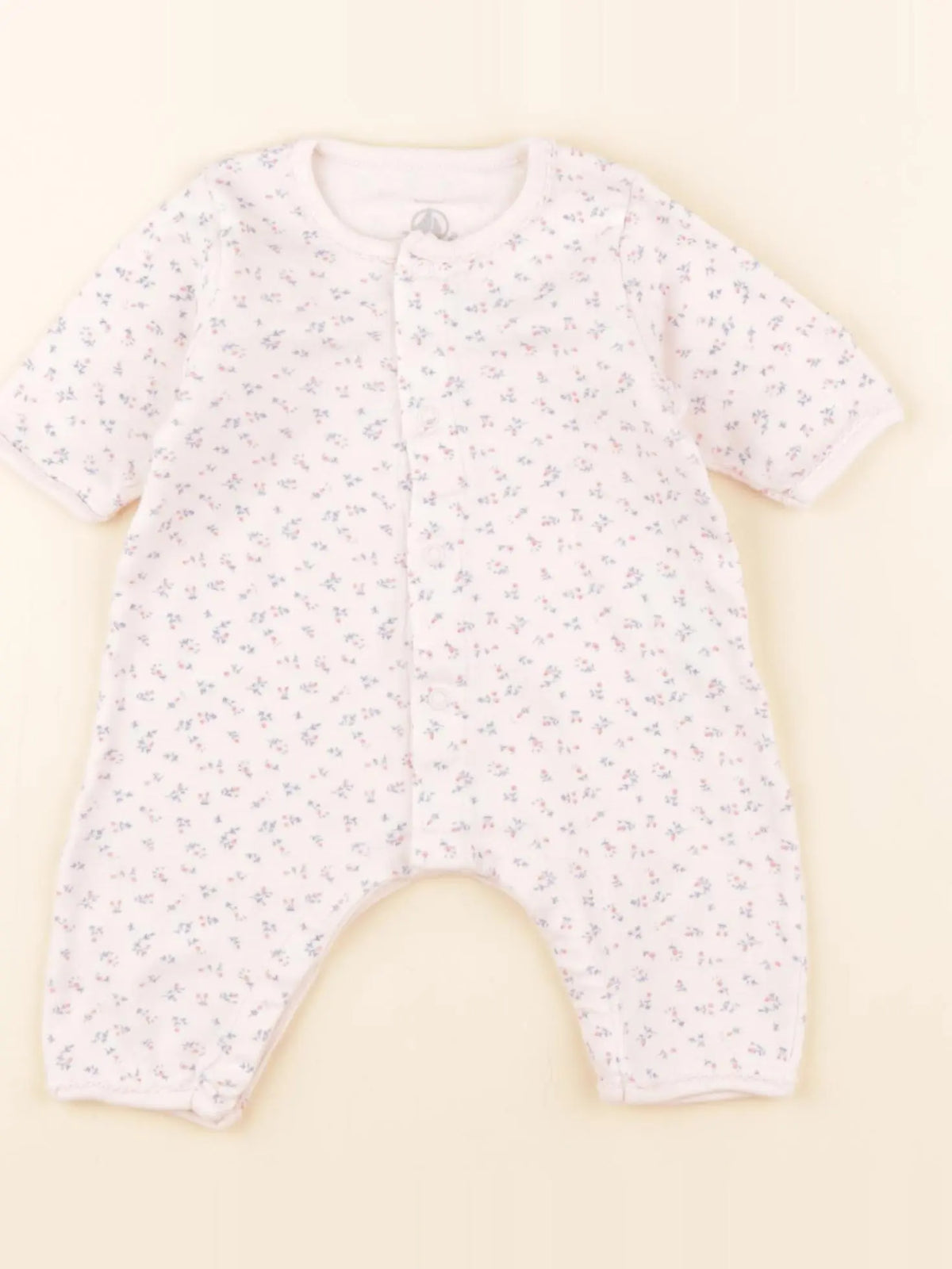 Petit Bateau - pyjama coton rose - 0 mois