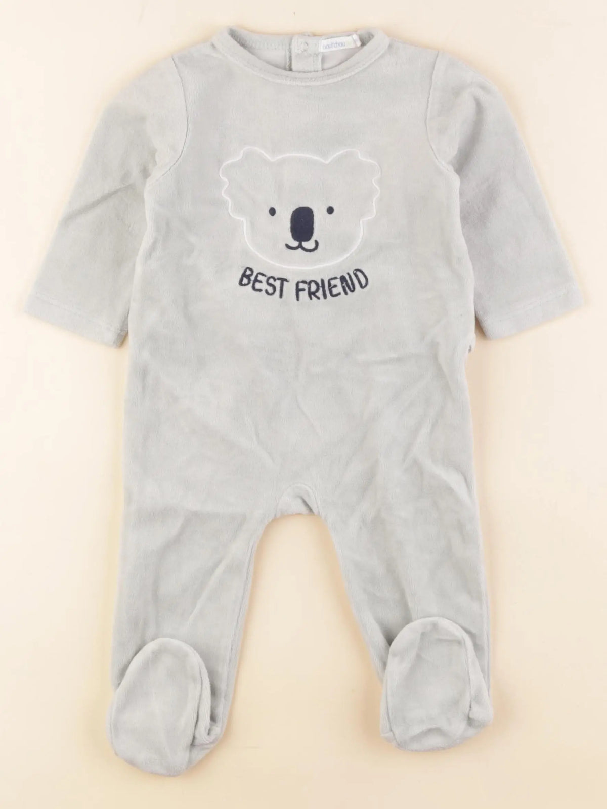 Boutchou - pyjama velours vert - 9 mois