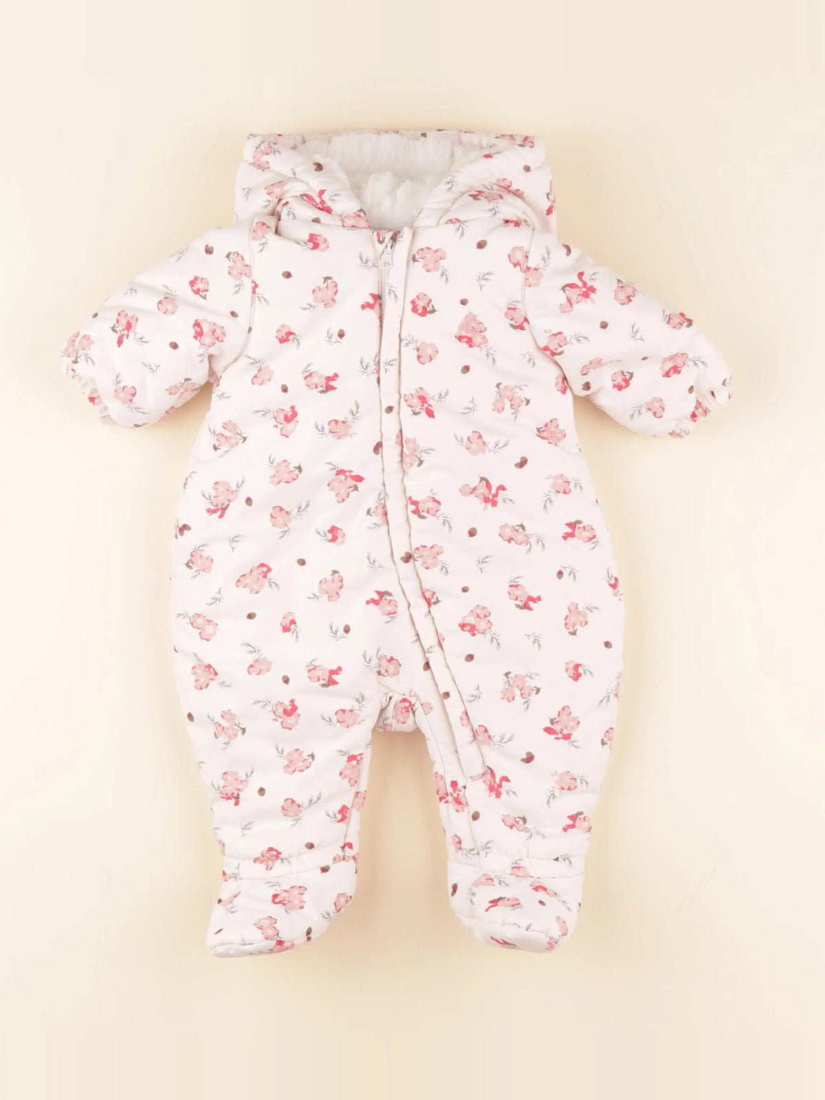 Petit Bateau - combi-pilote rose - 3 mois