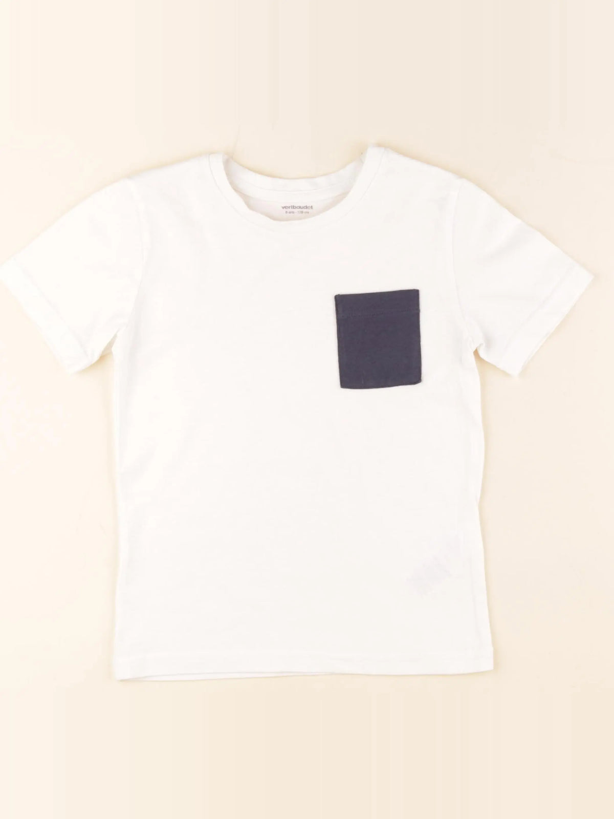 Vertbaudet - tee-shirt blanc - 8 ans