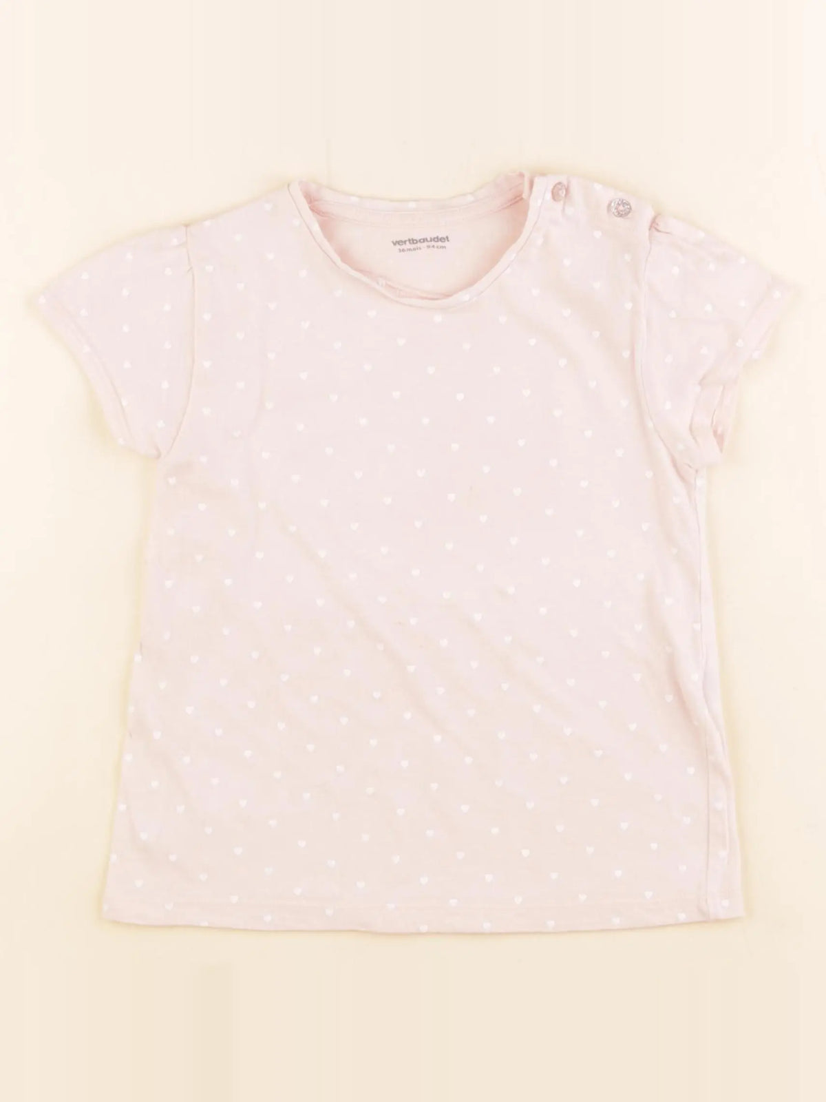 Vertbaudet - tee-shirt rose - 36 mois