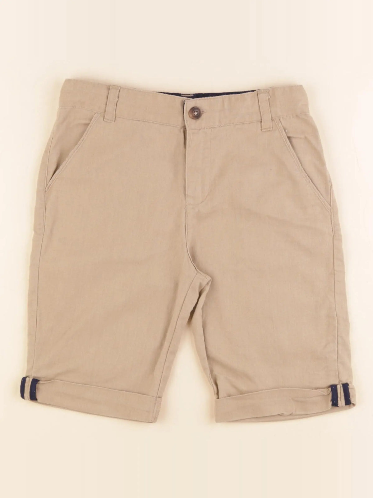 Vertbaudet - short beige - 8 ans