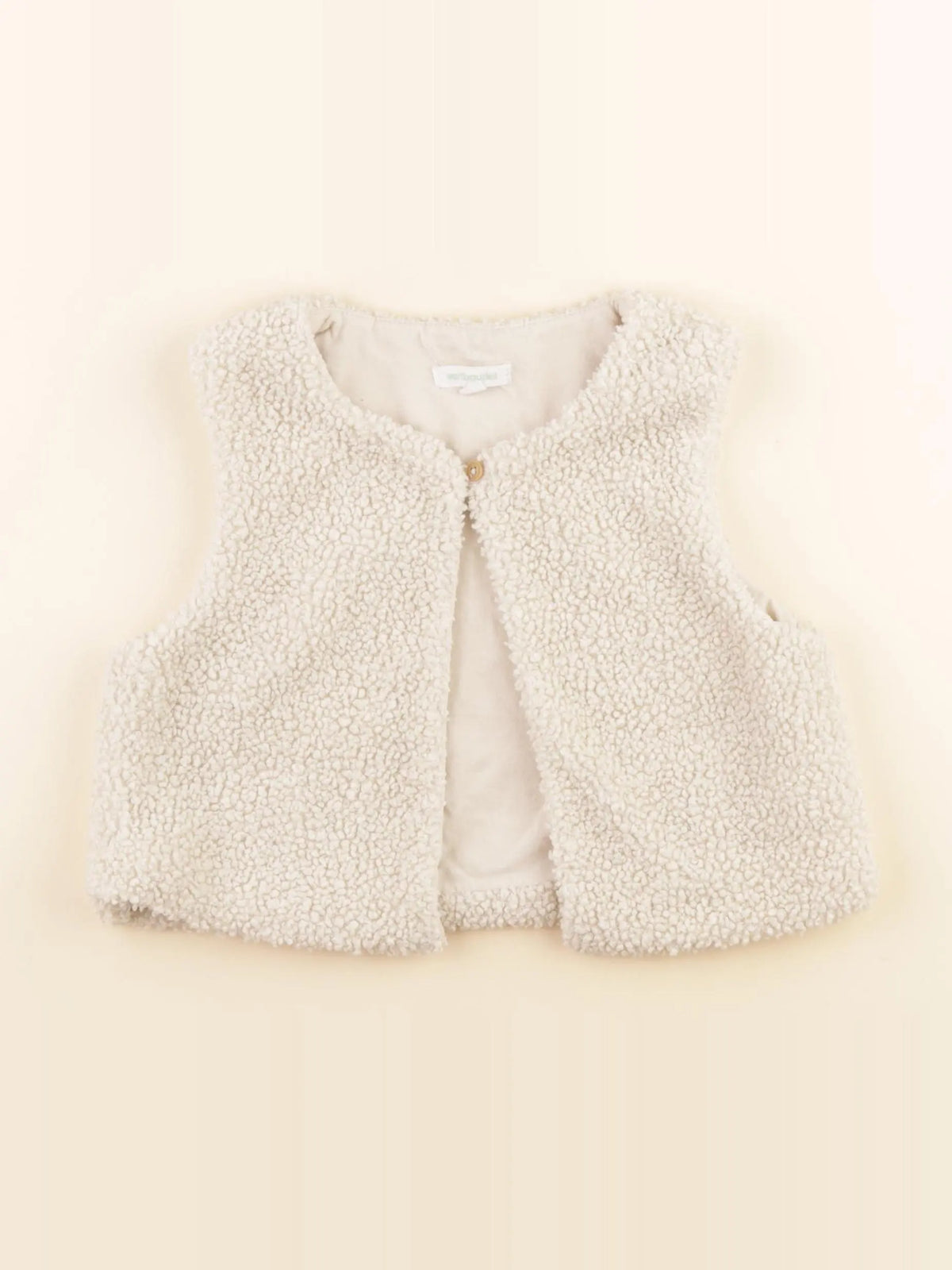 Vertbaudet - gilet beige - 6 ans