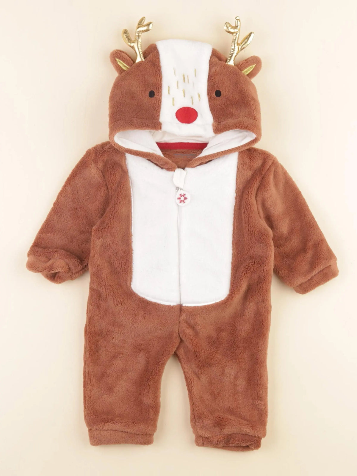 Vertbaudet - sur-pyjama marron - 3 mois
