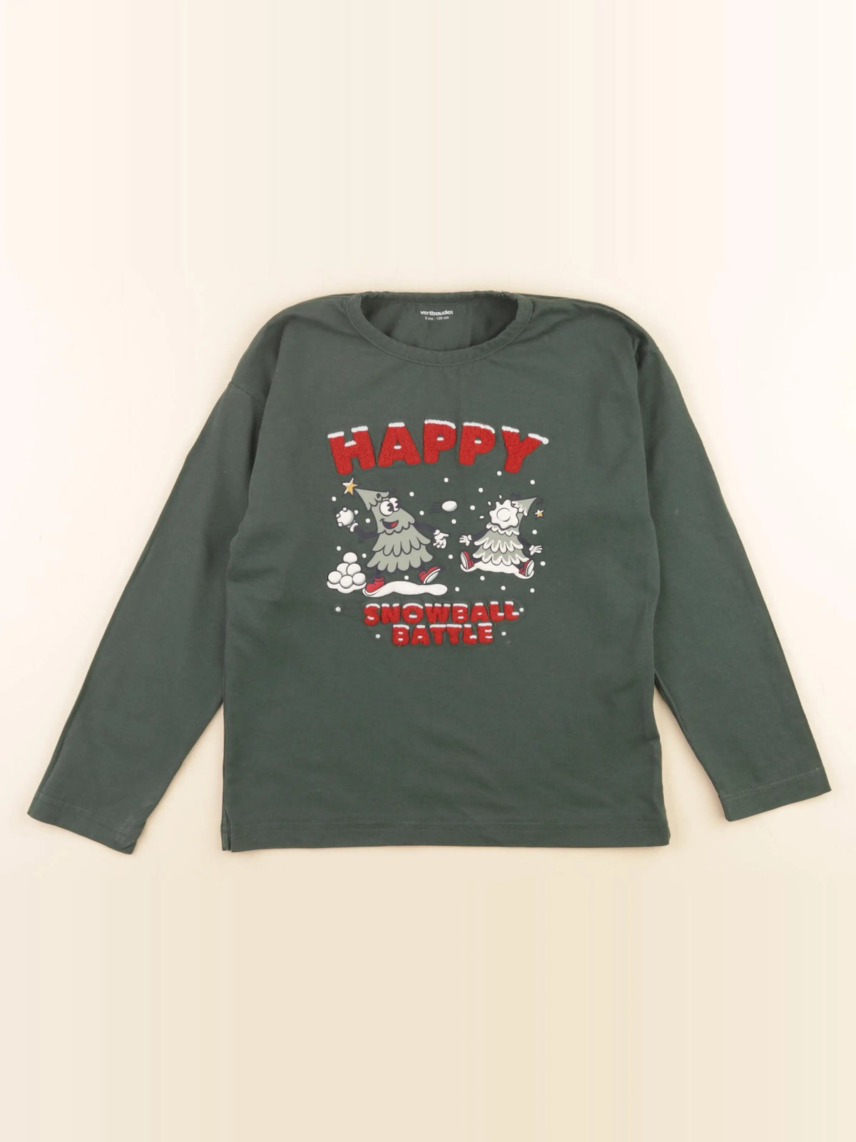 Vertbaudet - tee-shirt vert - 8 ans