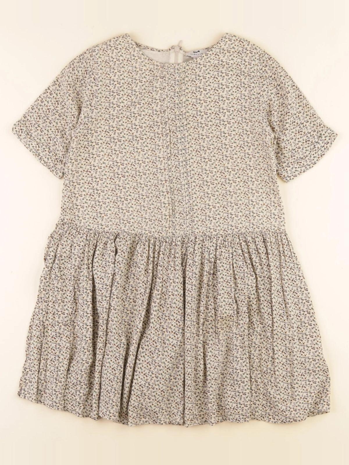 Cyrillus - robe beige, marron - 10 ans