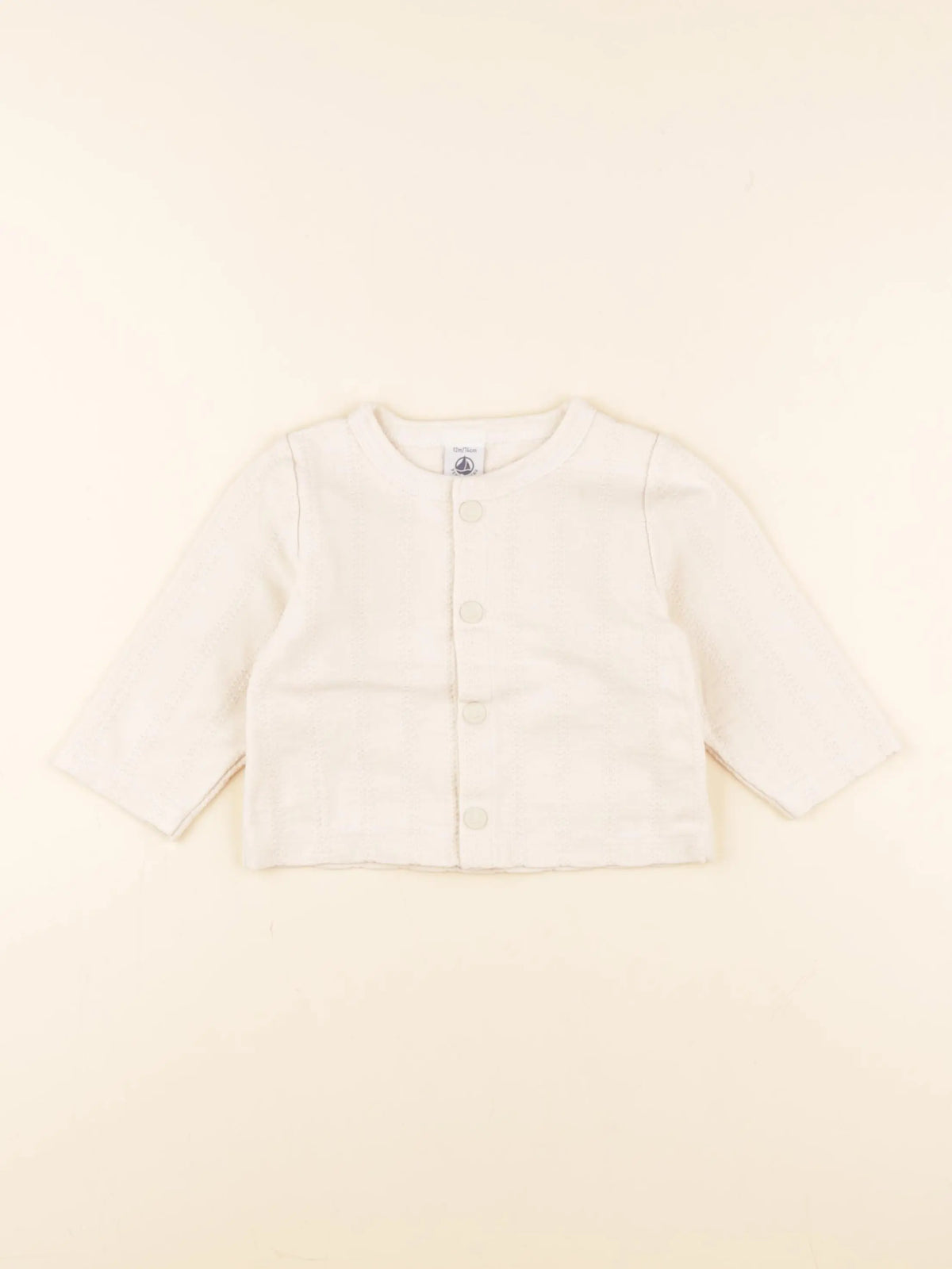 Petit Bateau - gilet beige - 12 mois