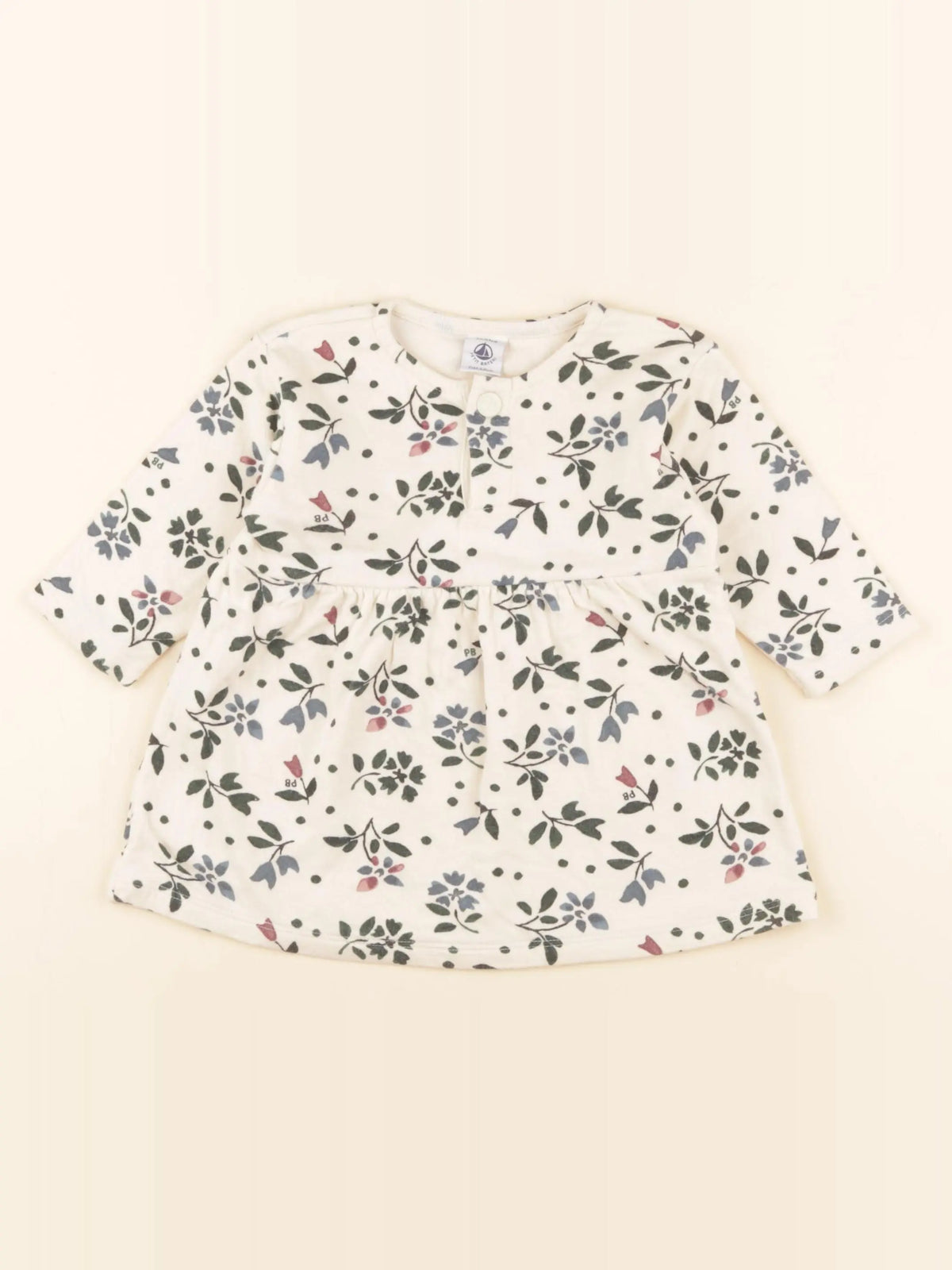 Petit Bateau - robe beige - 6 mois