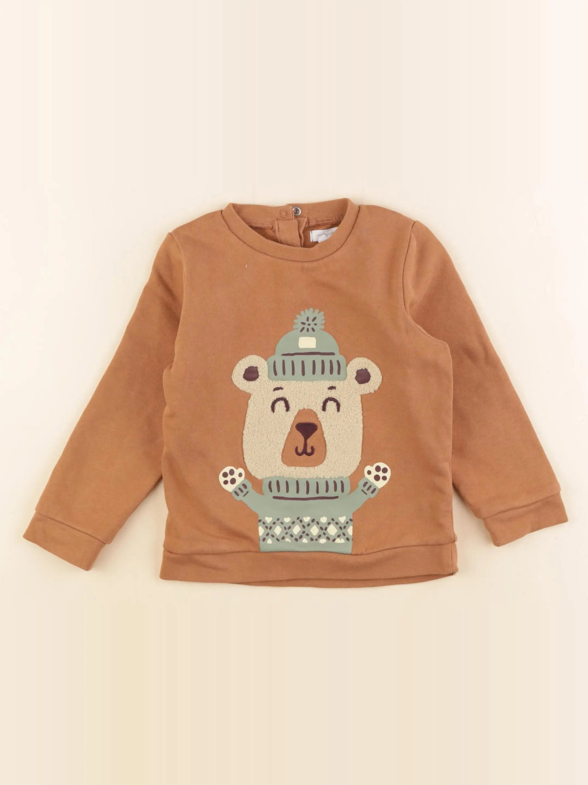 Vertbaudet - sweat marron - 2 ans