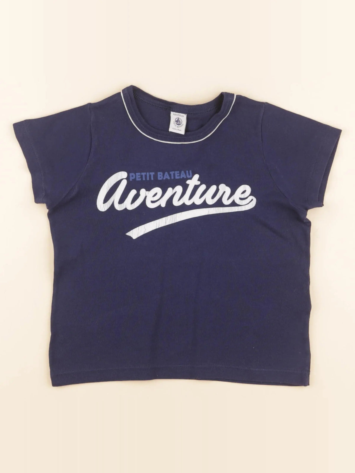 Petit Bateau - tee-shirt bleu - 4 ans
