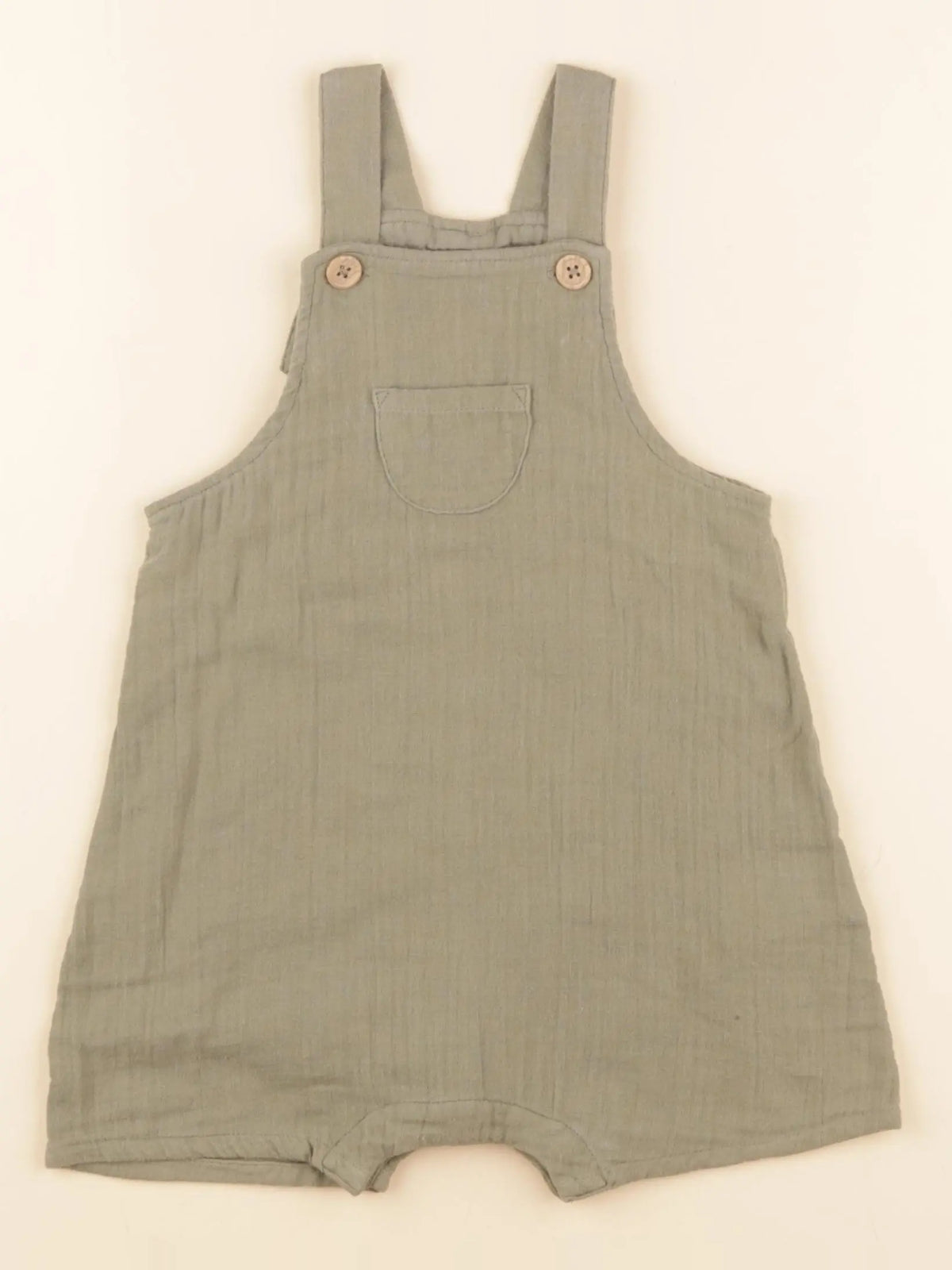 Petit Bateau - salopette vert - 12 mois