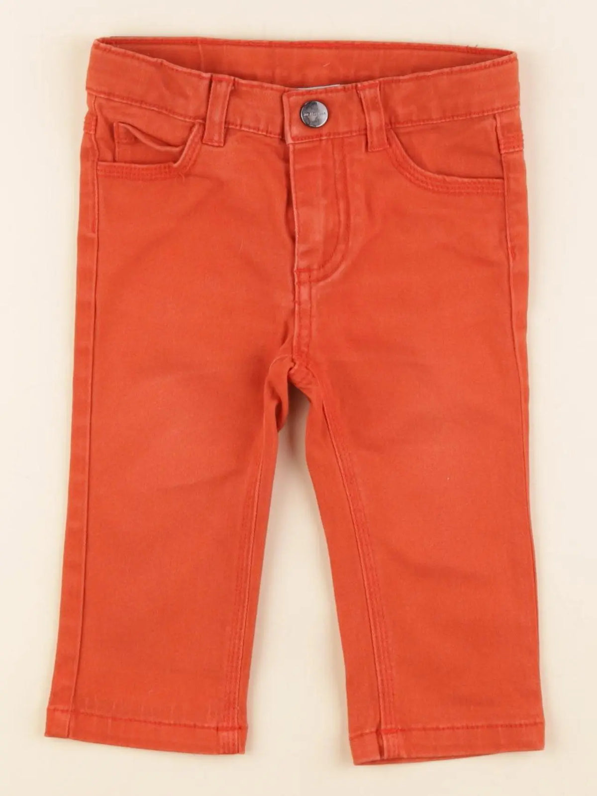 Jacadi - pantalon orange - 12 mois