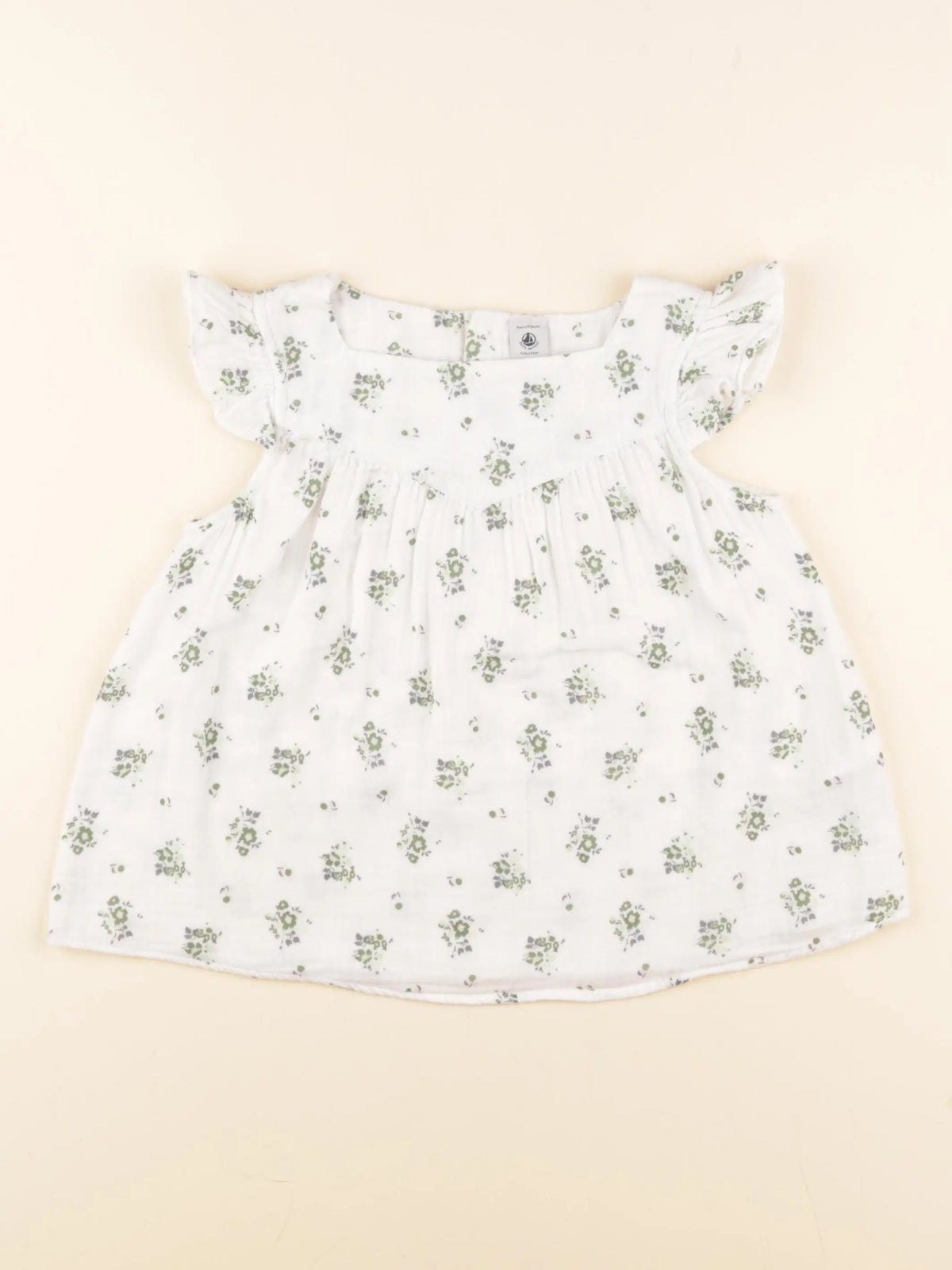 Petit Bateau - blouse blanc - 6 ans