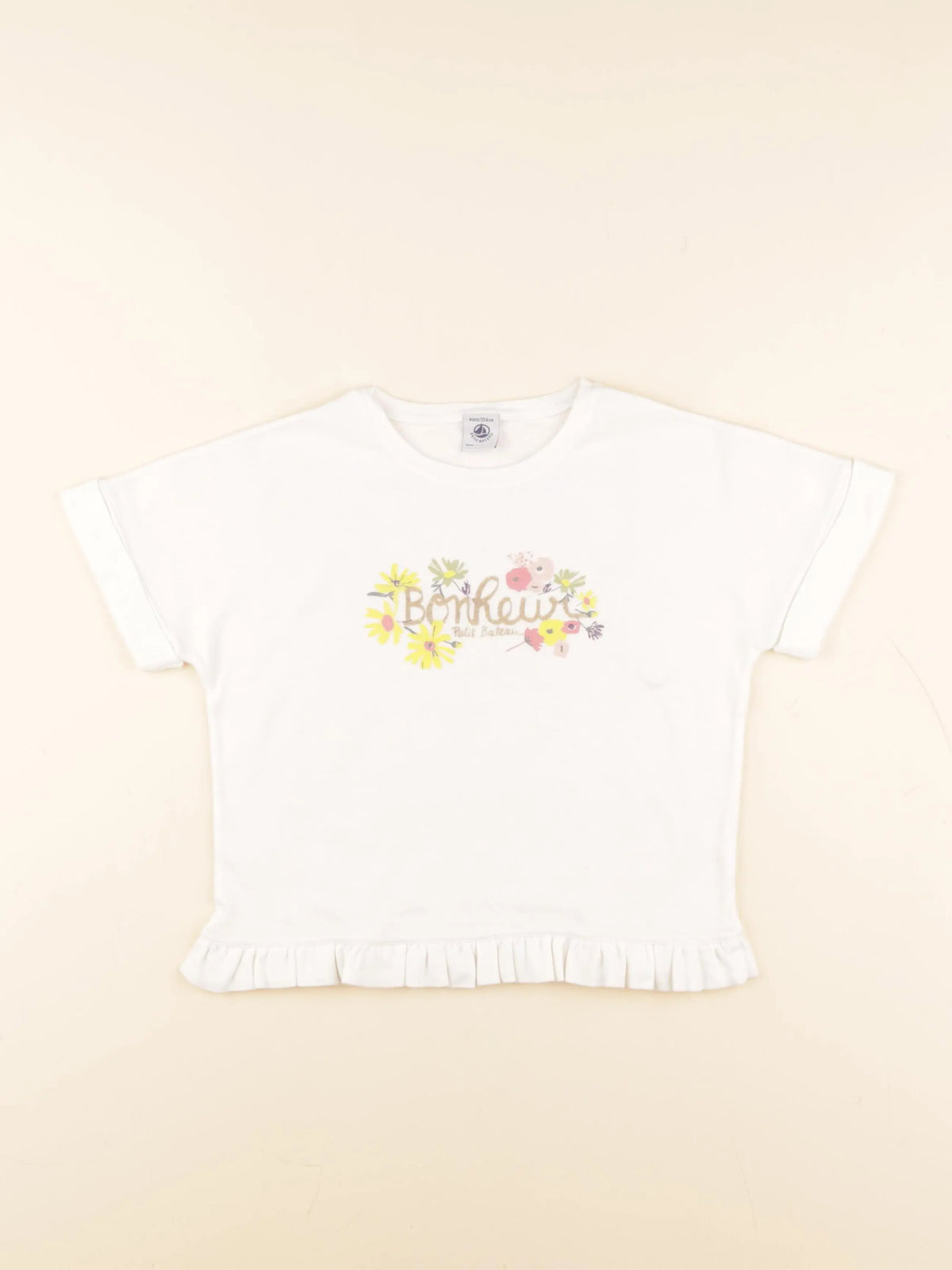 Petit Bateau - tee-shirt blanc - 4 ans