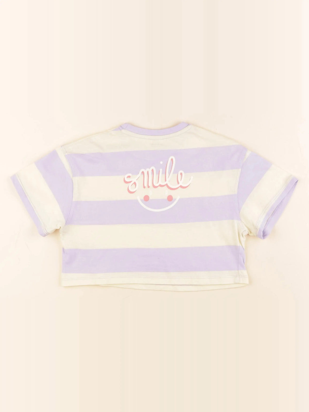 Vertbaudet - tee-shirt imprimé au dos jaune, violet - 4 ans