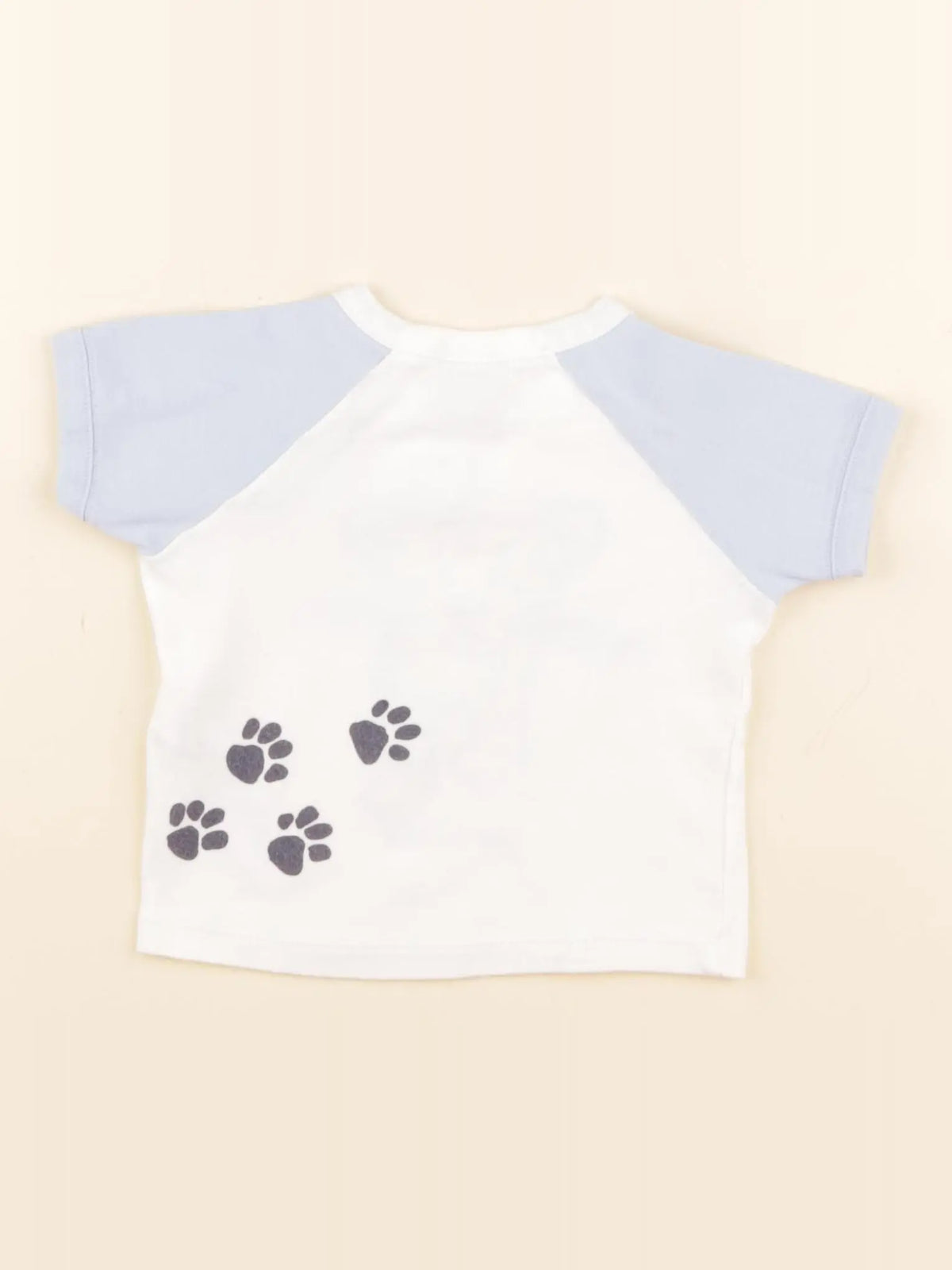 Petit Bateau - tee-shirt bleu, blanc - 6 mois