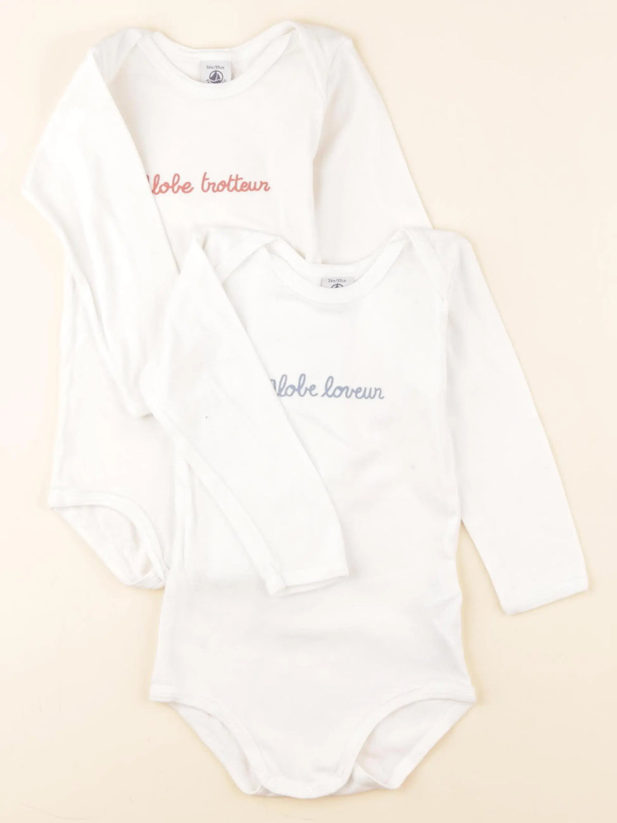 Petit Bateau - lot de 2 bodies en coton blanc - 36 mois