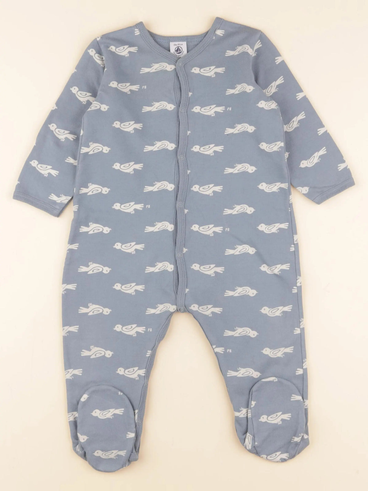 Petit Bateau - pyjama coton bleu - 18 mois