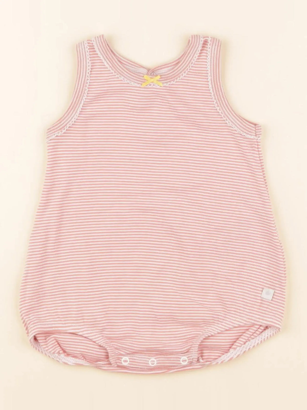 Petit Bateau - pyjama coton rose - 6 mois