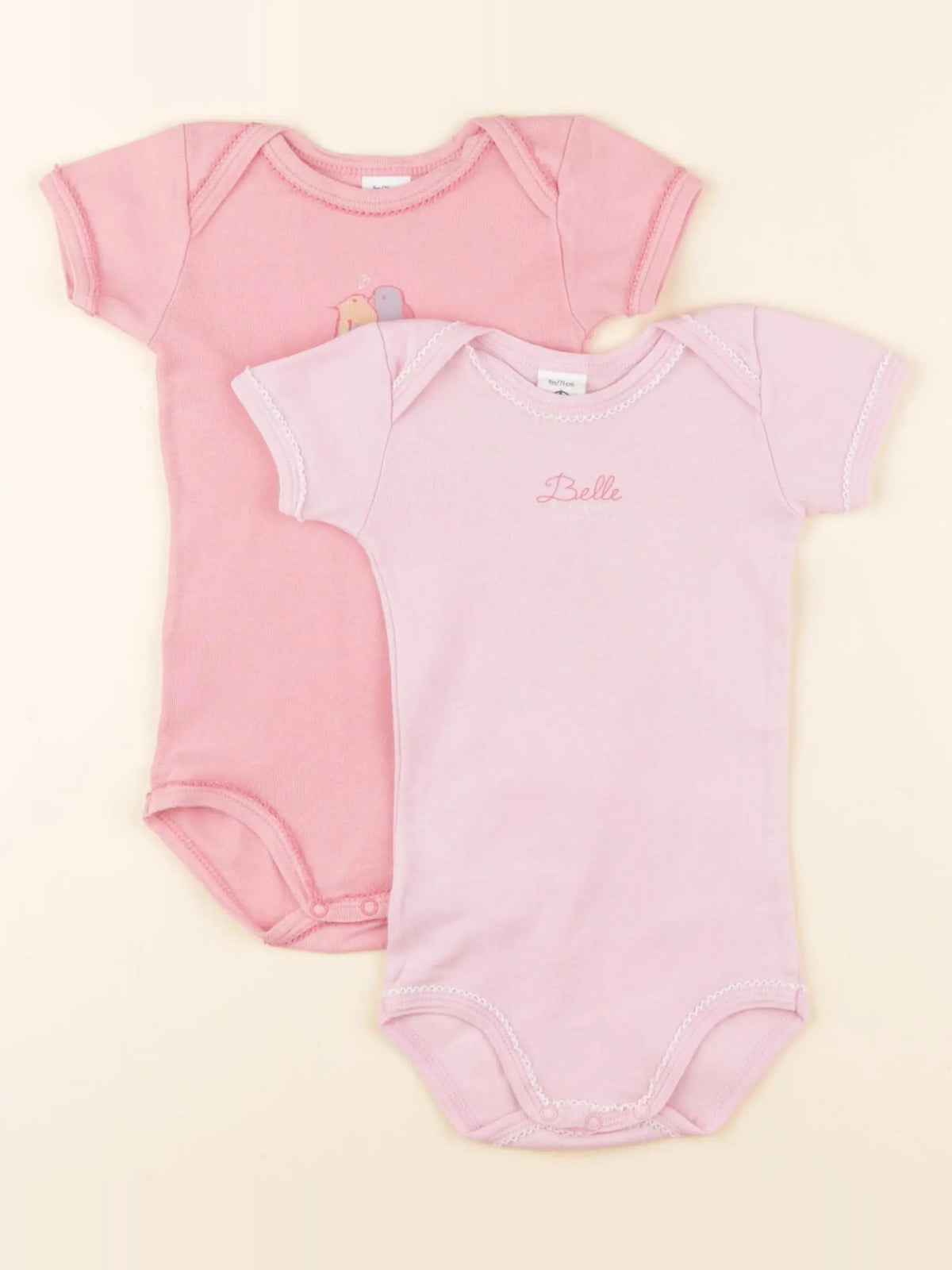 Petit Bateau - body rose - 9 mois