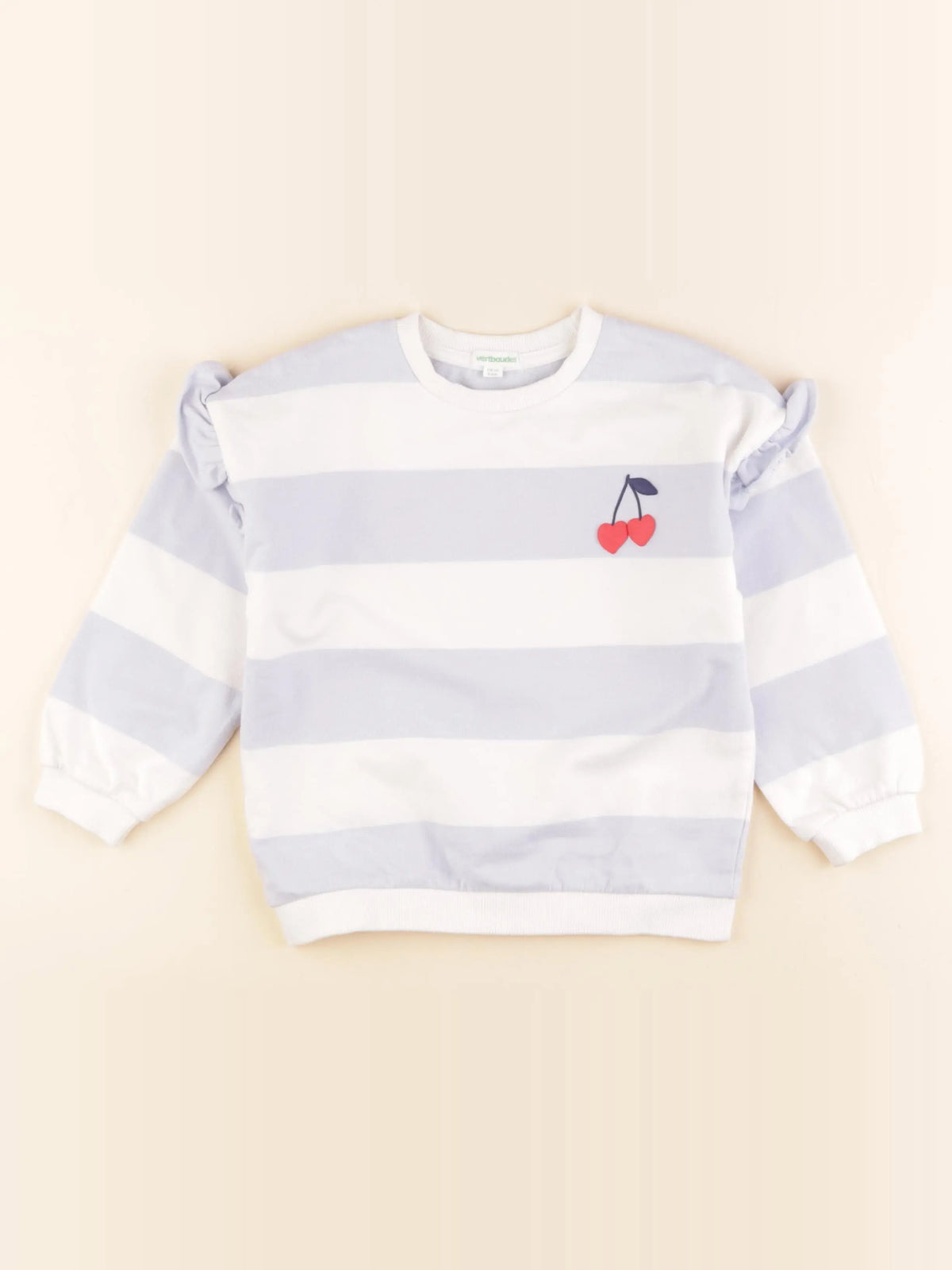 Vertbaudet - sweat blanc - 6 ans