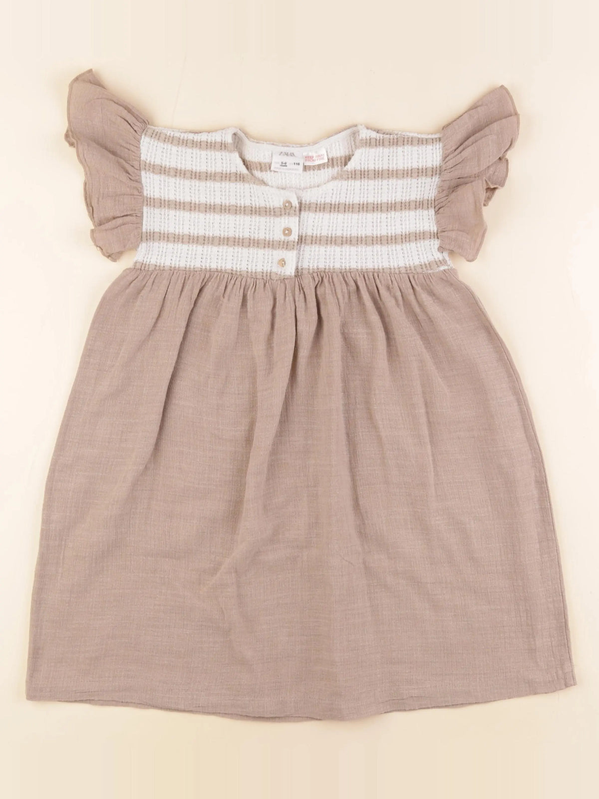 Zara - robe marron - 5/6 ans