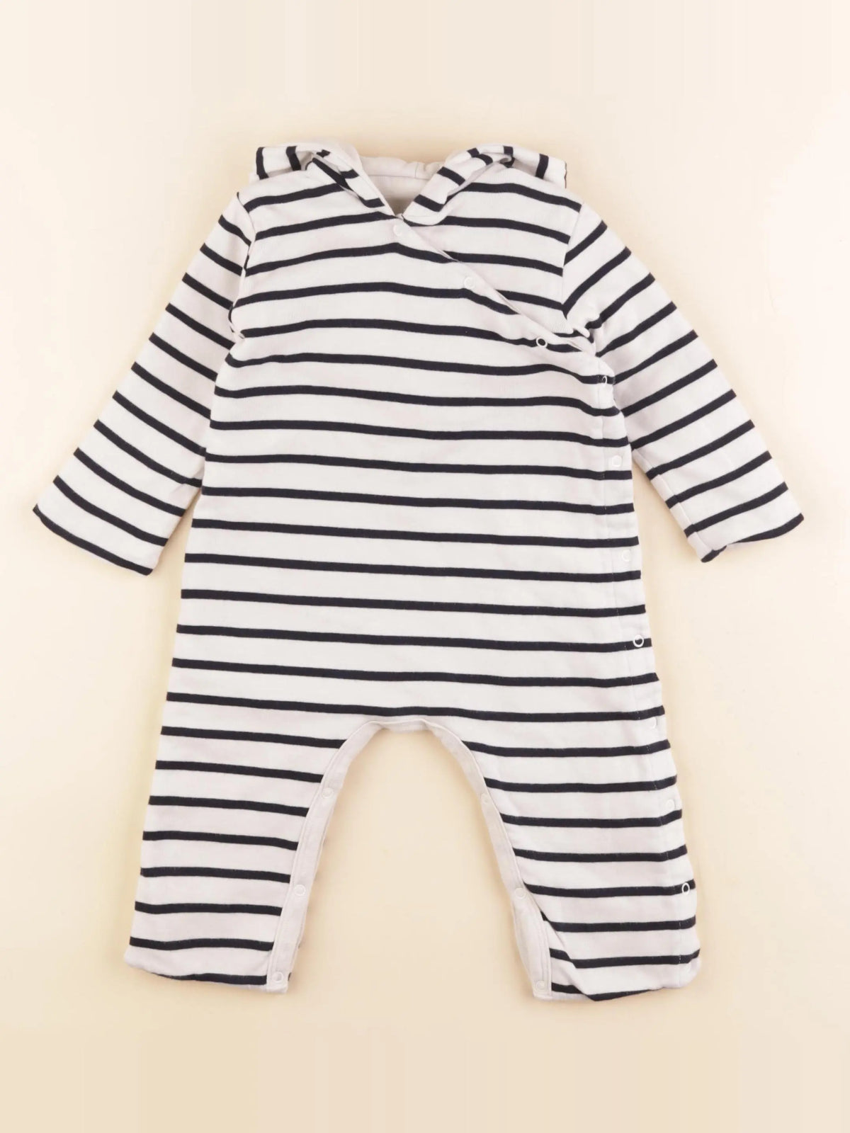 Petit Bateau - combinaison blanc - 12 mois