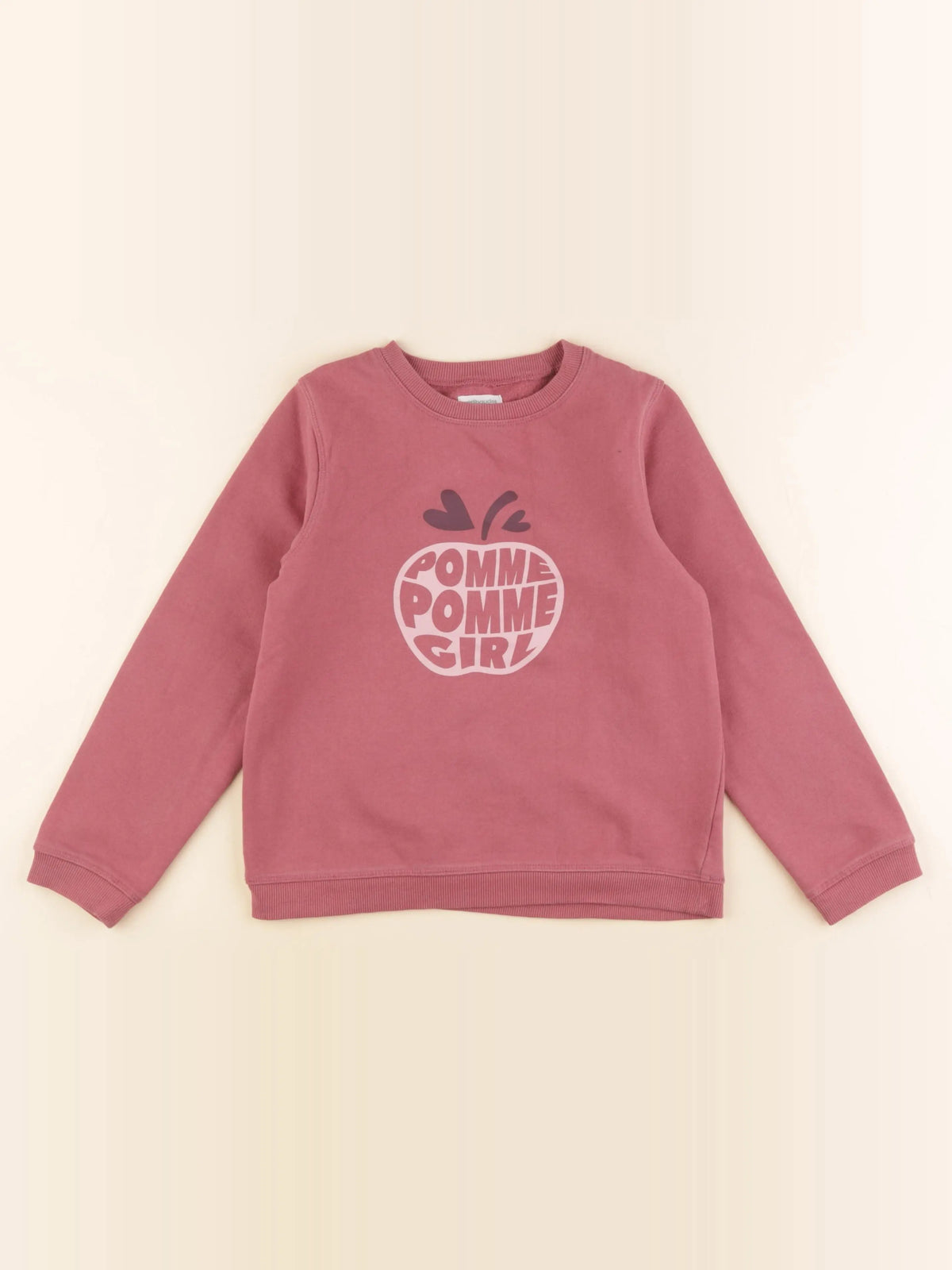 Vertbaudet - sweat rose - 8 ans