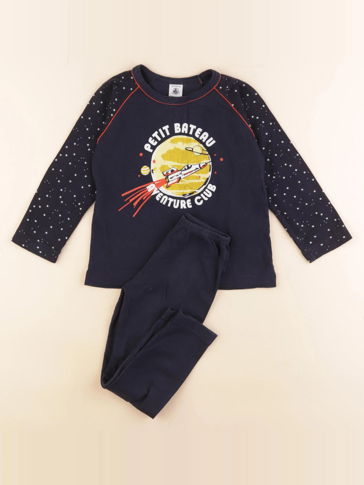 Petit Bateau - pyjama coton bleu - 4 ans