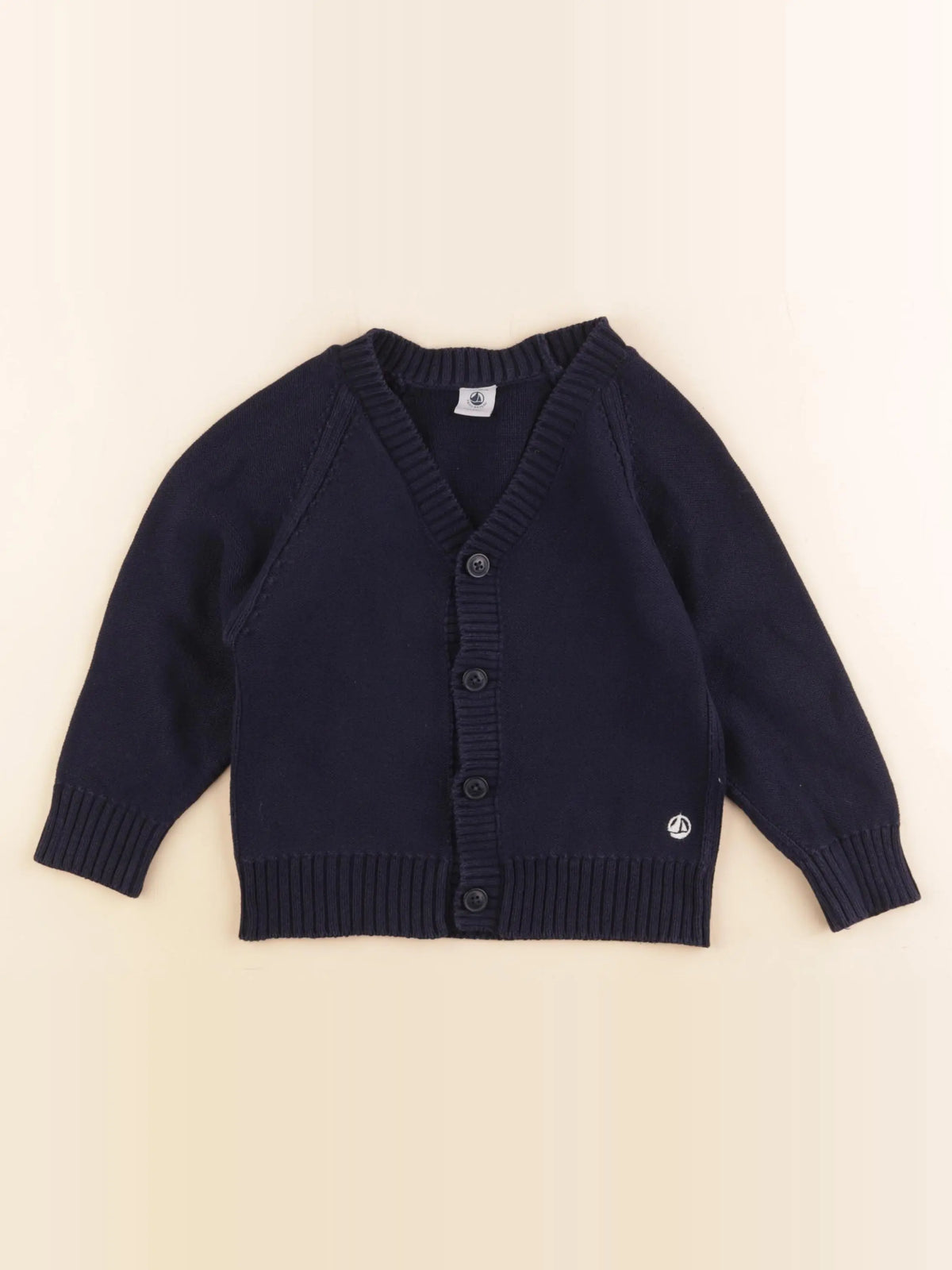 Petit Bateau - gilet bleu - 4 ans