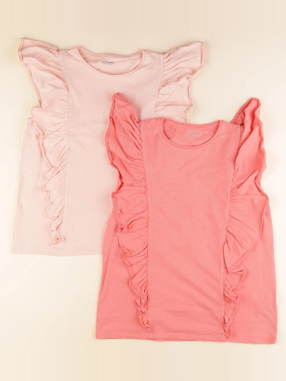 Vertbaudet - lot de 2 tee-shirts rose - 12 ans
