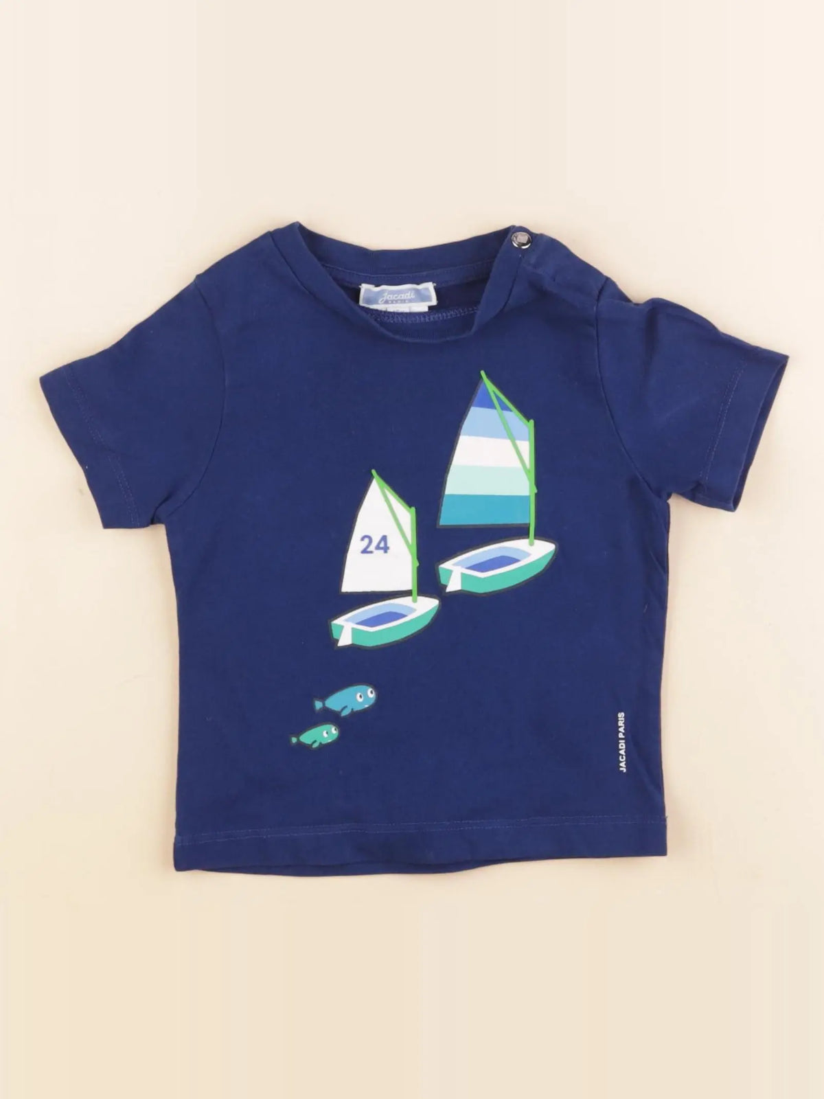 Jacadi - tee-shirt bleu - 18 mois