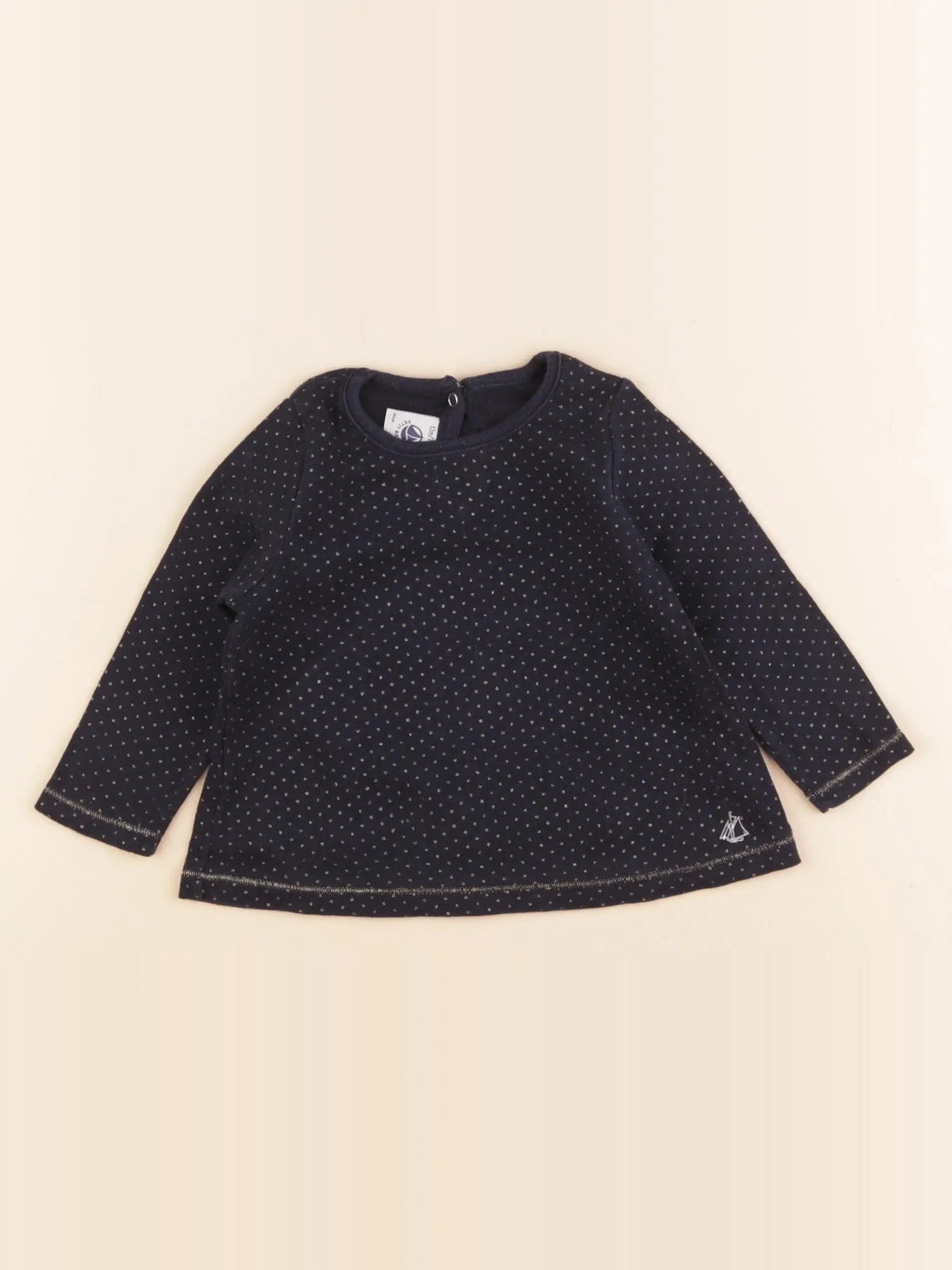 Petit Bateau - tee-shirt bleu - 12 mois