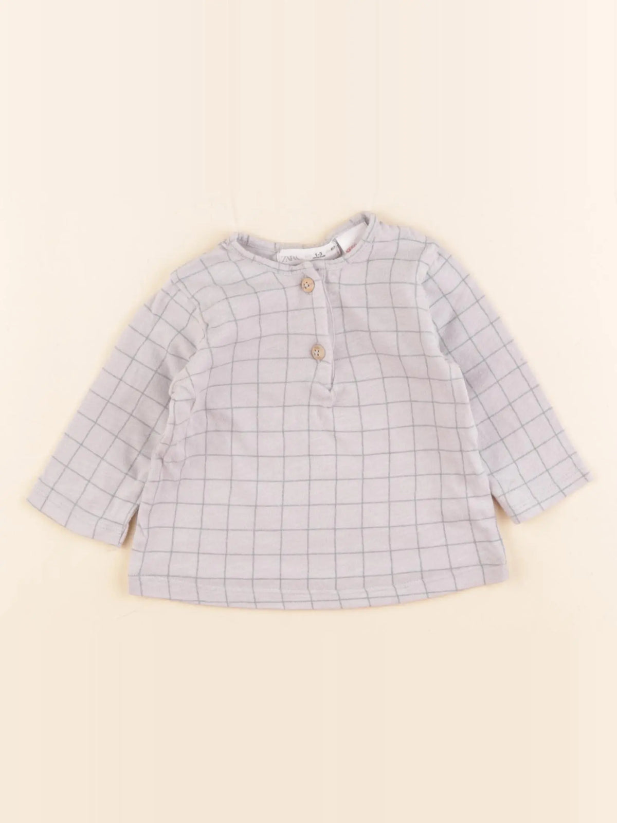 Zara - tee-shirt gris - 1/3 mois