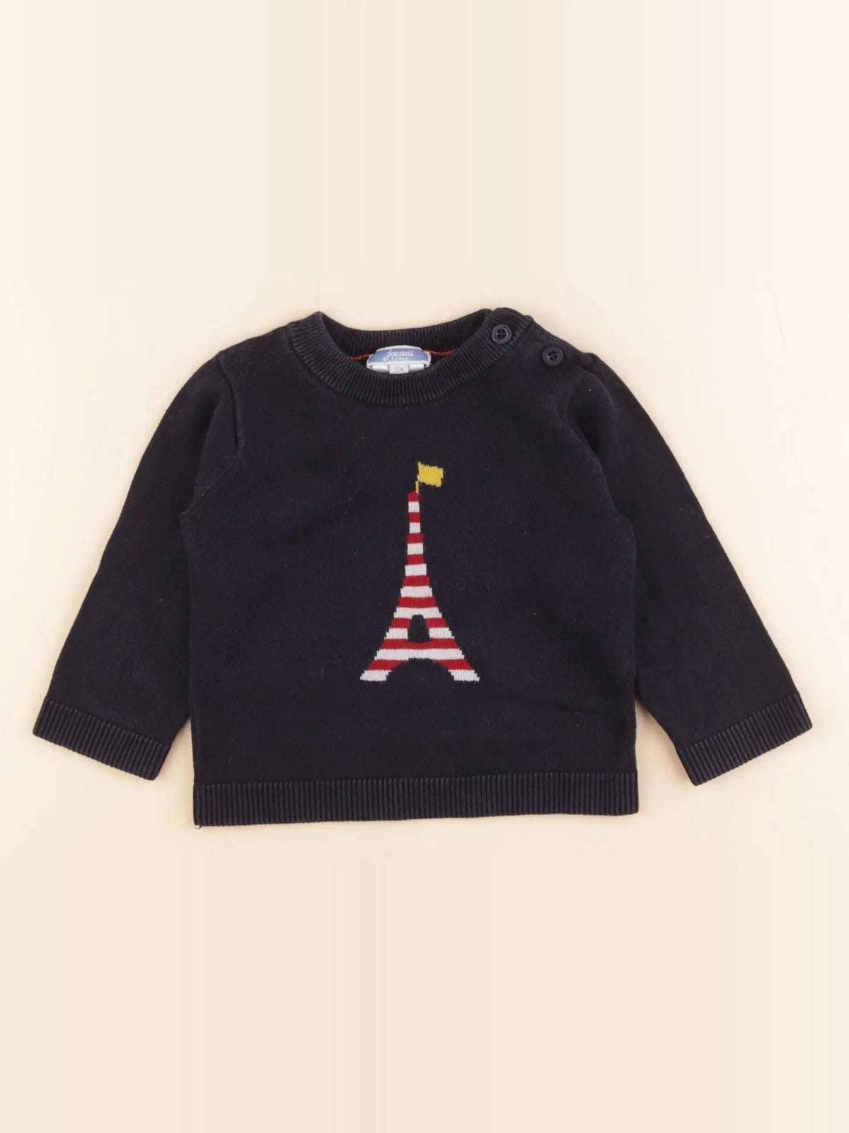 Jacadi - pull bleu - 12 mois