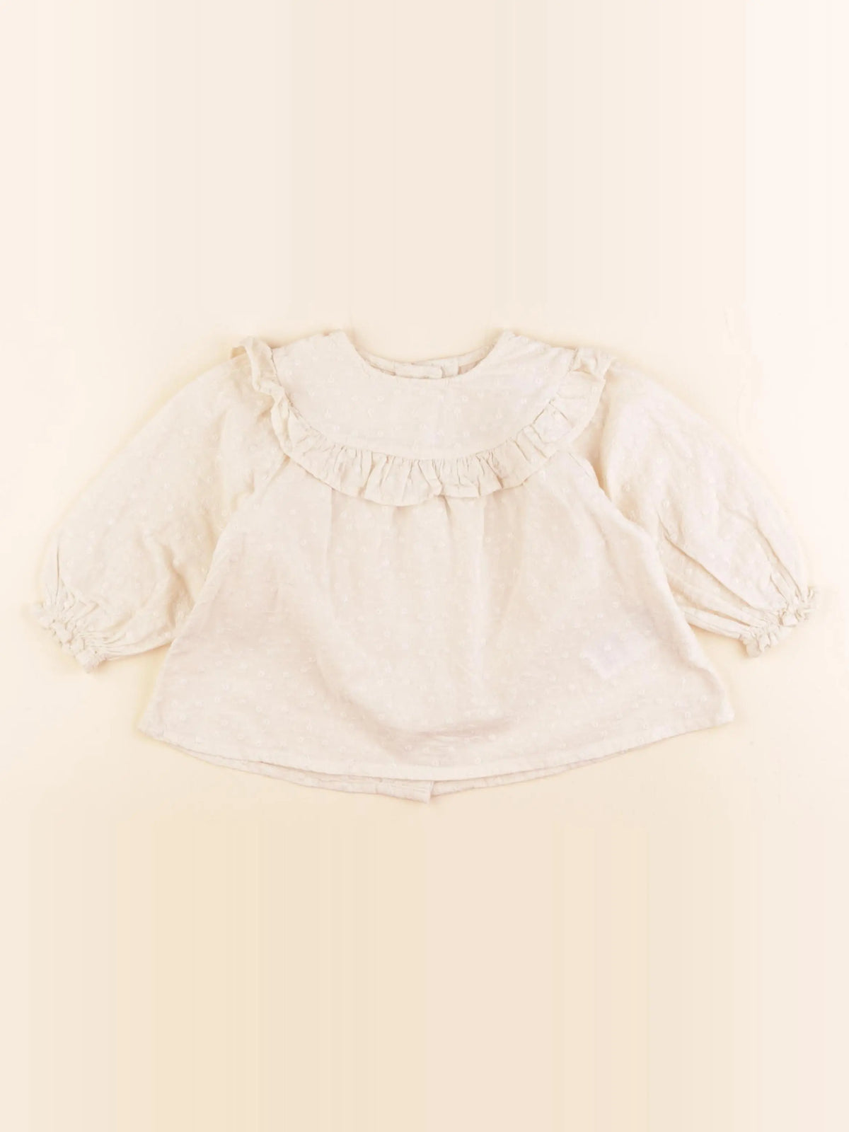 Vertbaudet - blouse beige - 12 mois