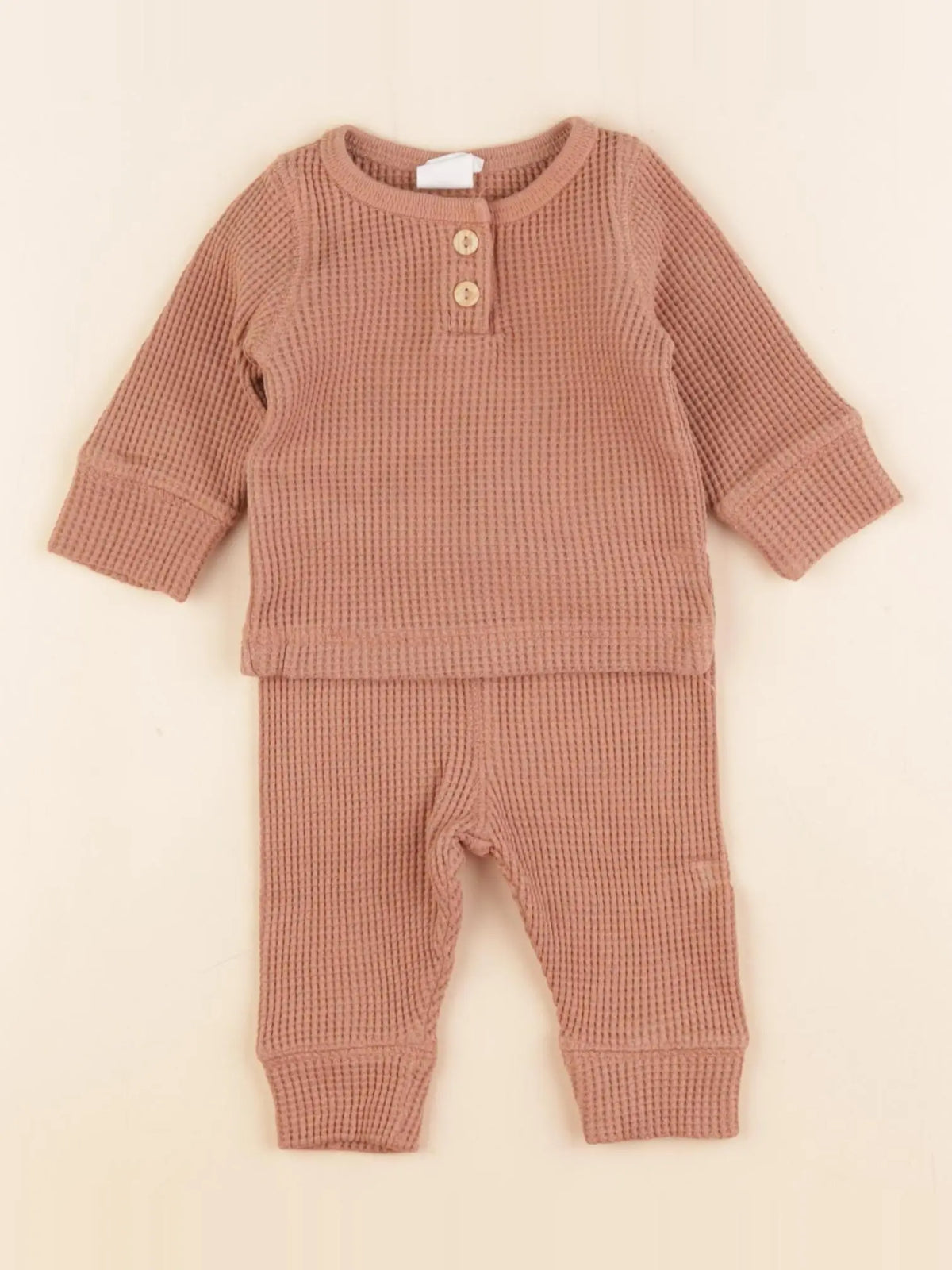 H&M - pyjama coton rose - 0/1 mois