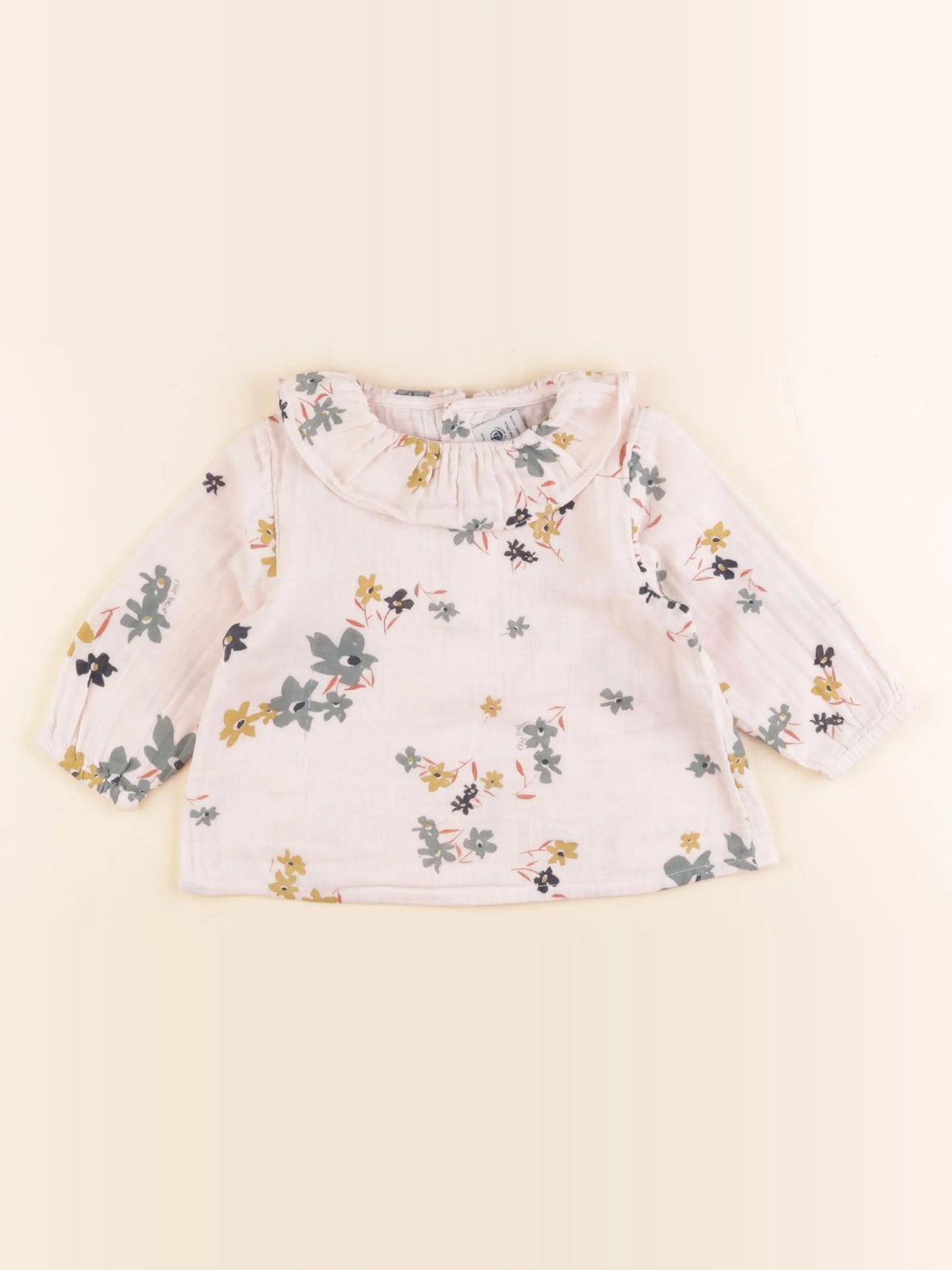 Petit Bateau - blouse rose - 12 mois