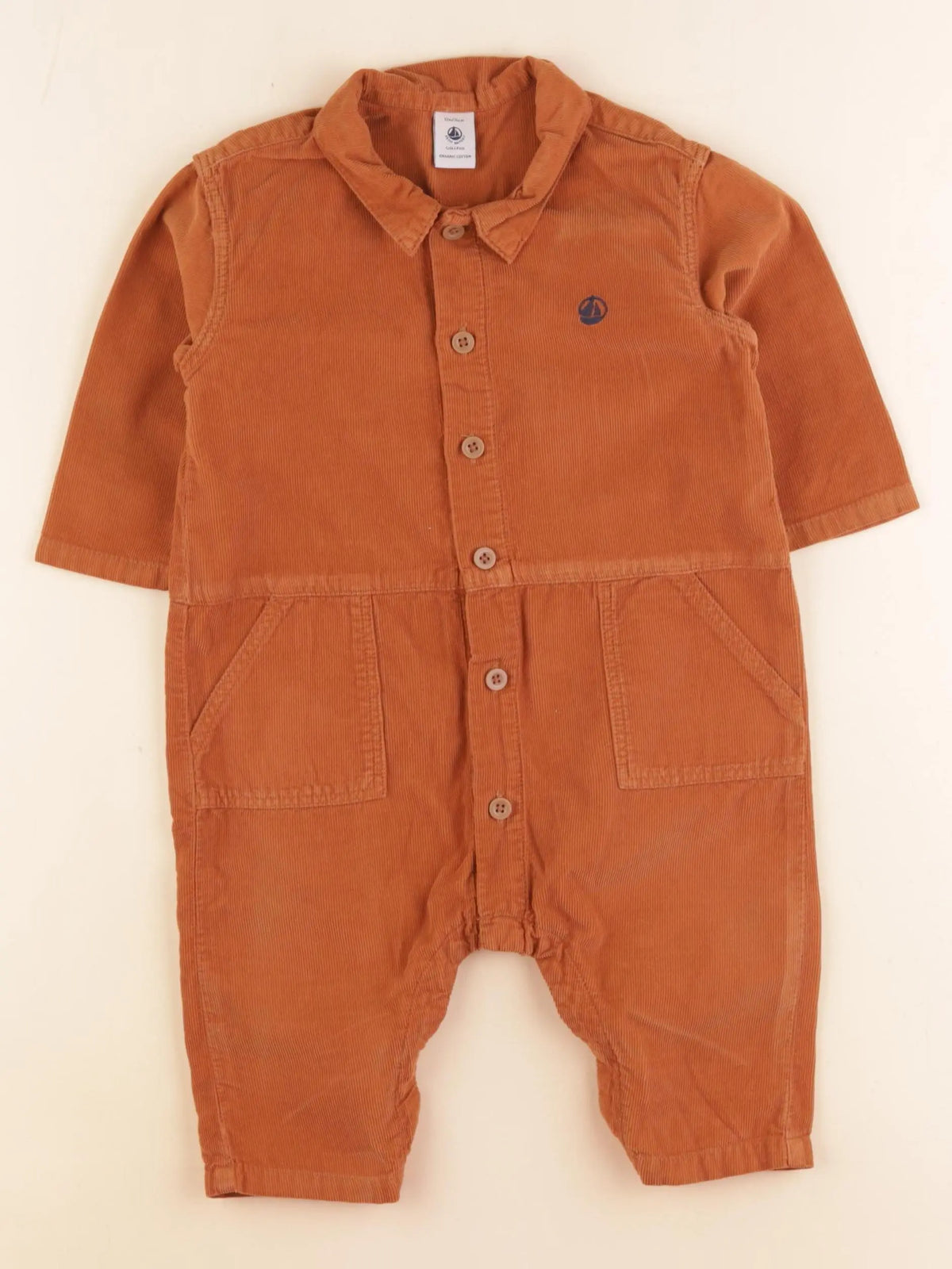 Petit Bateau - combinaison marron - 12 mois