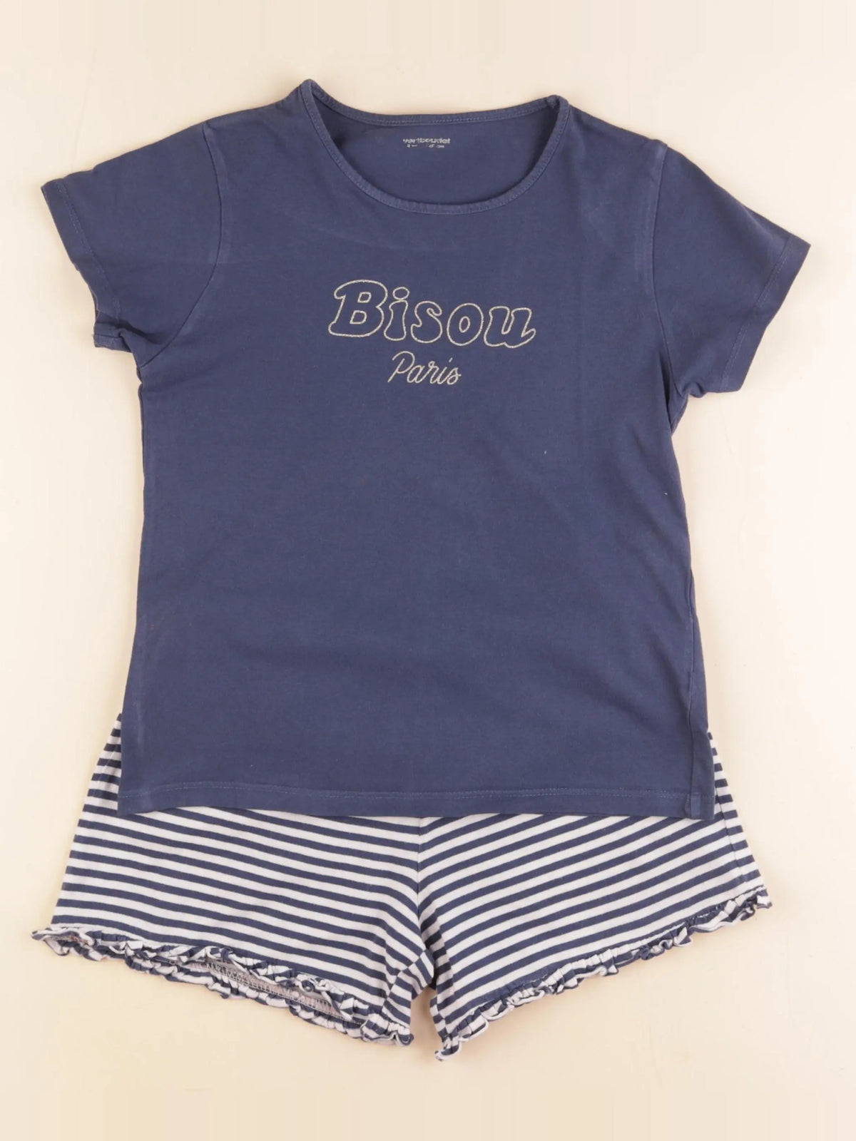 Vertbaudet - pyjama coton bleu - 8 ans