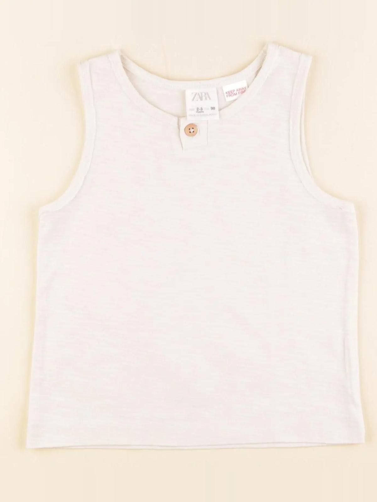 Zara - débardeur beige - 2/3 ans