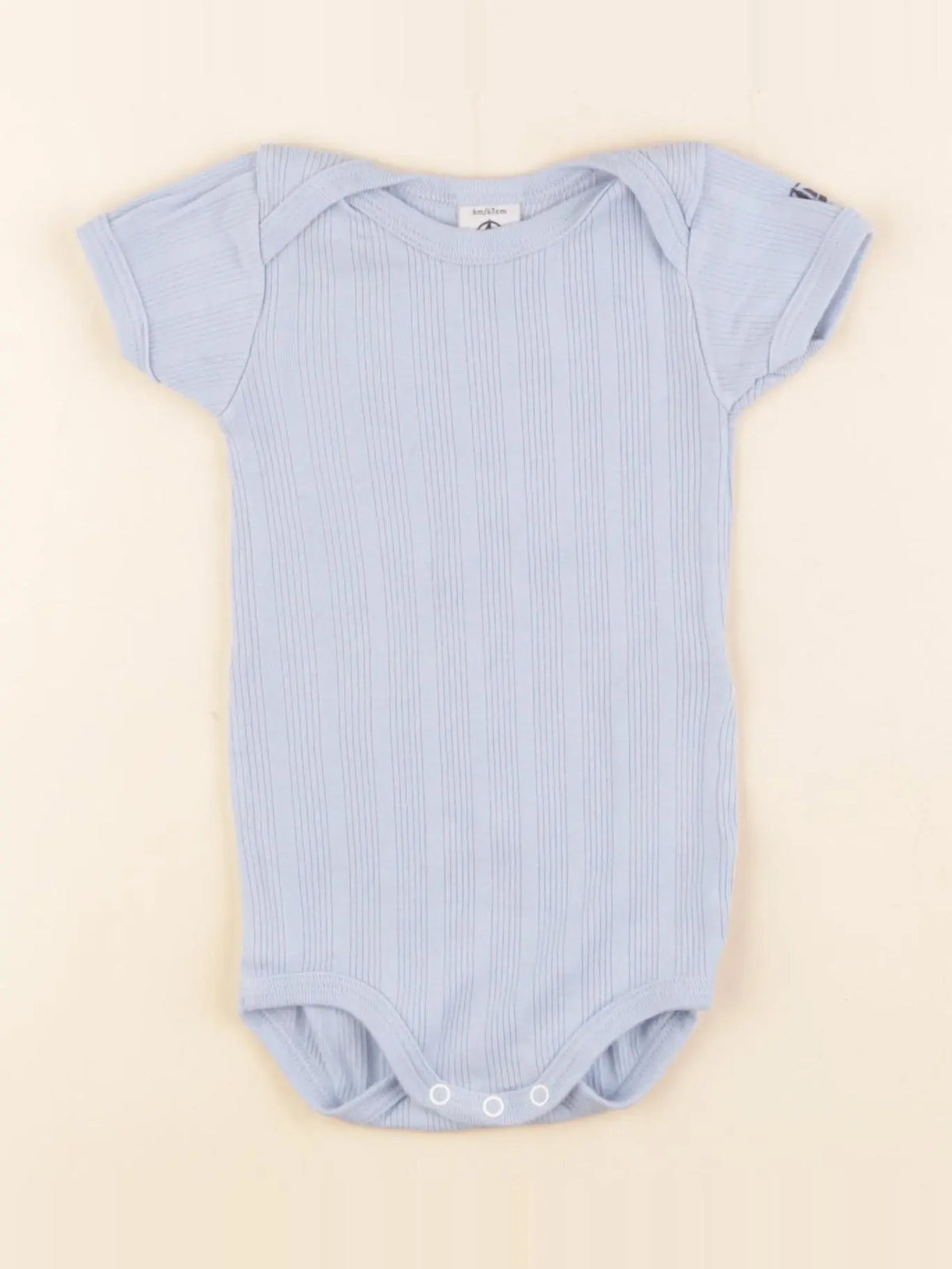 Petit Bateau - body bleu - 6 mois